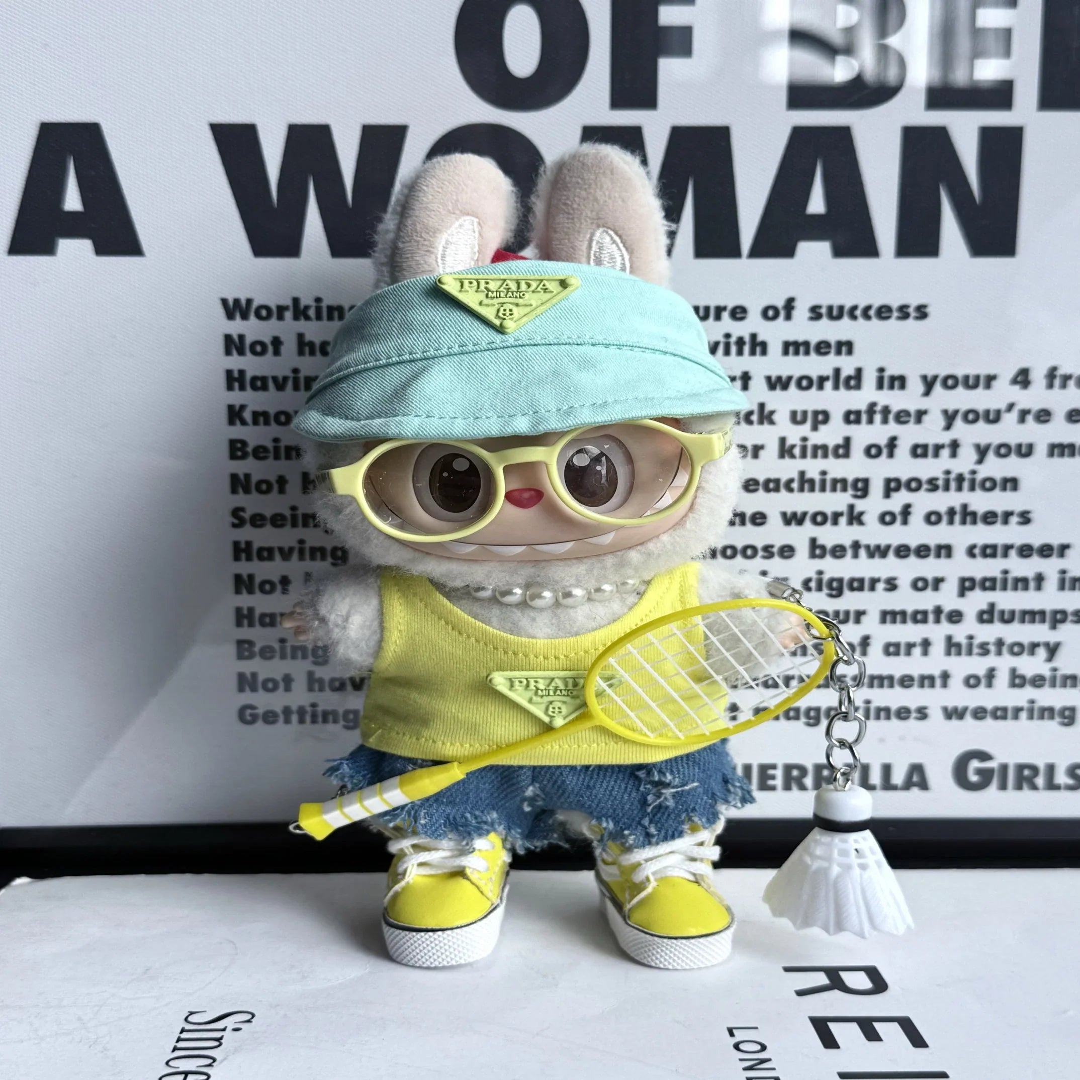 Pop Mart 17cm Labubu Doll Clothes – 2 Chic Styles Luxury Badminton Look (7/8-Piece Set) – Fits Gen 1/2/3 (Doll Not Included)-03 - INNZEA OFFICIAL
