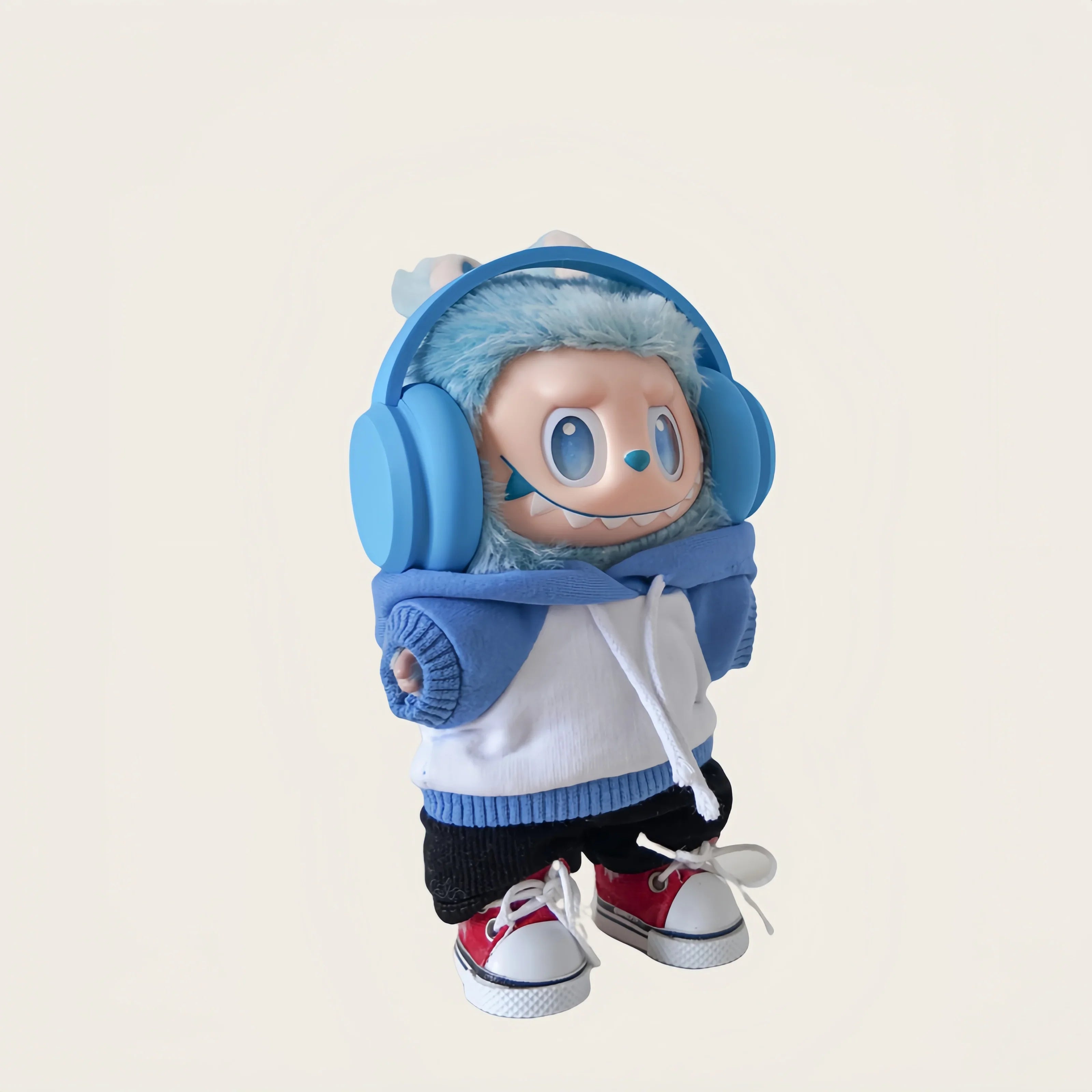 Pop Mart Labubu 1/2/3 Gen Doll Clothes – "High Energy" Sweatshirt Outfit for Soft Vinyl Sitting Dolls (Clothes Only) - INNZEA OFFICIAL