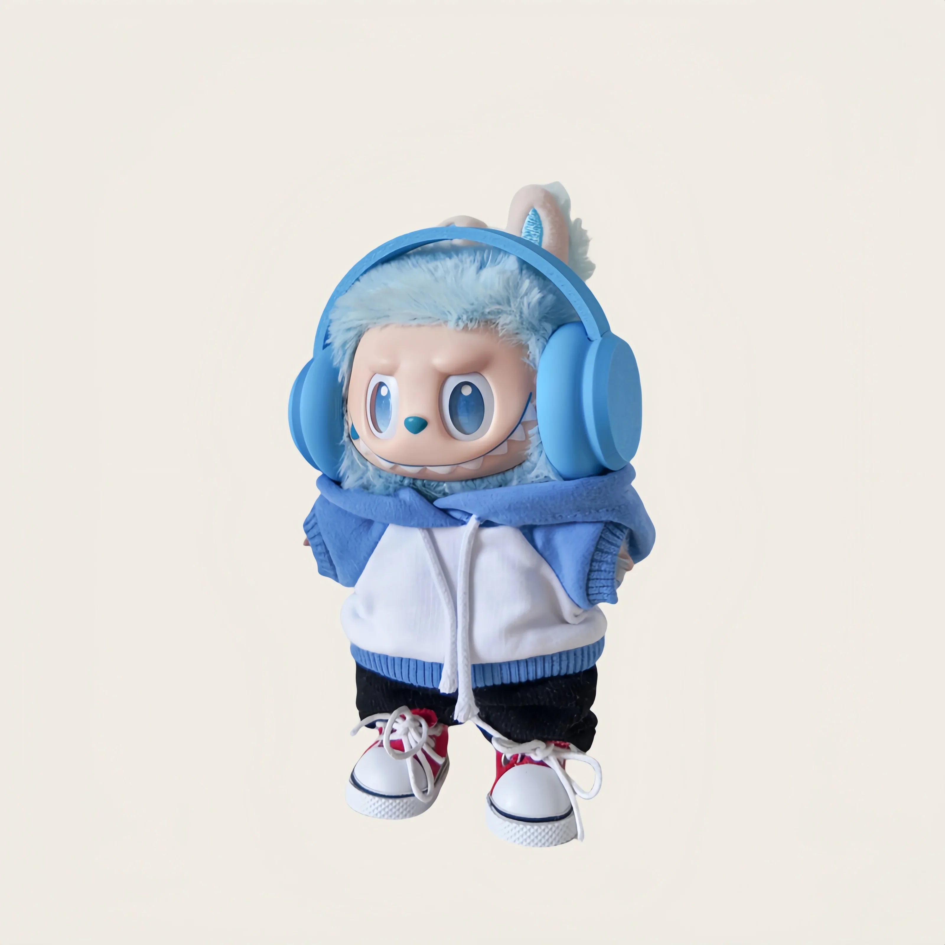 Pop Mart Labubu 1/2/3 Gen Doll Clothes – "High Energy" Sweatshirt Outfit for Soft Vinyl Sitting Dolls (Clothes Only) - INNZEA OFFICIAL