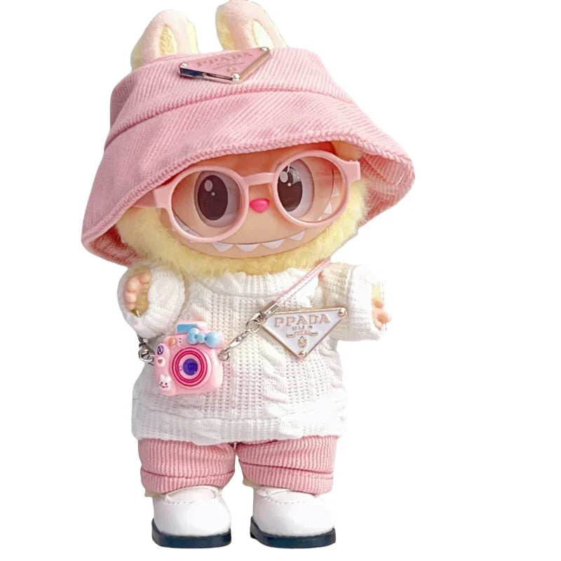 Pop Mart 17cm Labubu Doll Clothes – Urban Streetwear Look 6-Piece Set with Accessories – Fits Gen 1/2/3 (Clothes Only, Doll Not Included)-05 - INNZEA OFFICIAL
