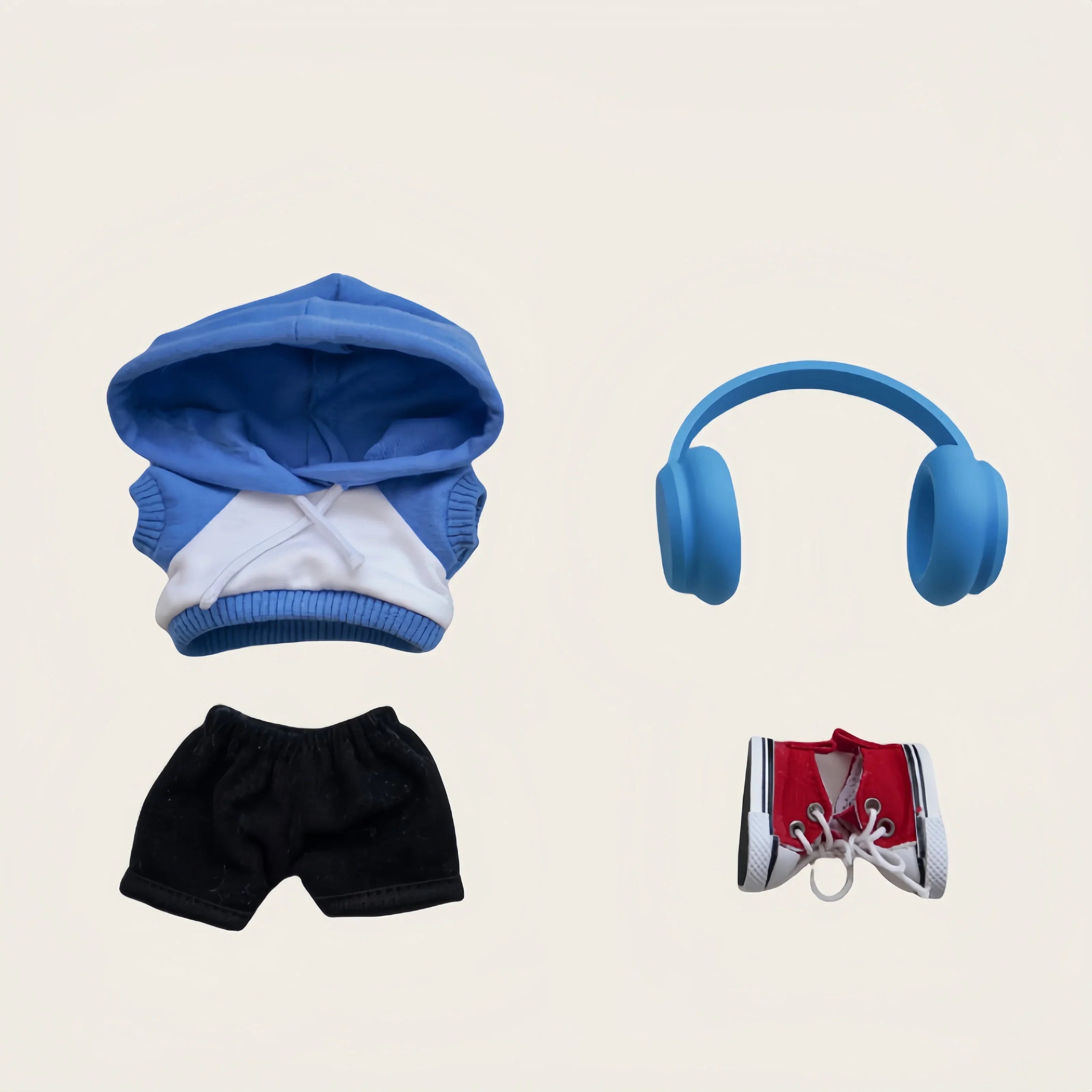 Pop Mart Labubu 1/2/3 Gen Doll Clothes – "High Energy" Sweatshirt Outfit for Soft Vinyl Sitting Dolls (Clothes Only) - INNZEA OFFICIAL