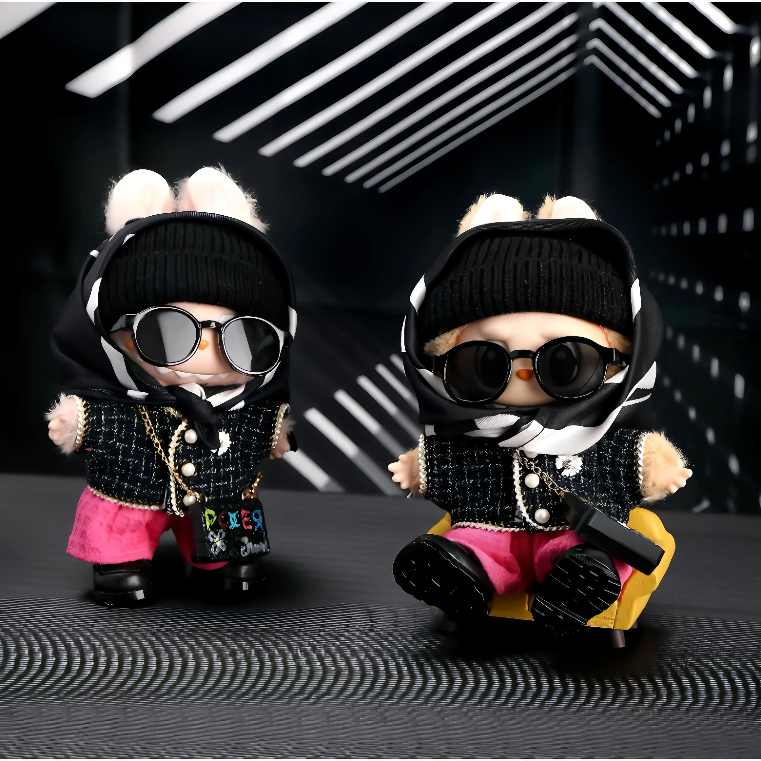 Pop Mart Labubu 1/2/3 Gen Doll Clothes Handmade Little Chanel Style 6-Piece Set (Clothes Only) - INNZEA OFFICIAL