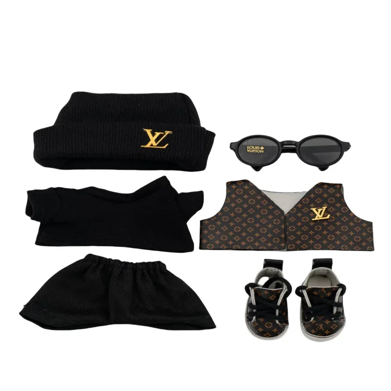 Pop Mart 17cm Labubu Doll Clothes – LV-Inspired Designer Jacket 6-Piece Luxury Fashion Set – Fits Gen 1/2/3 (Clothes Only, Doll Not Included)-11 - INNZEA OFFICIAL