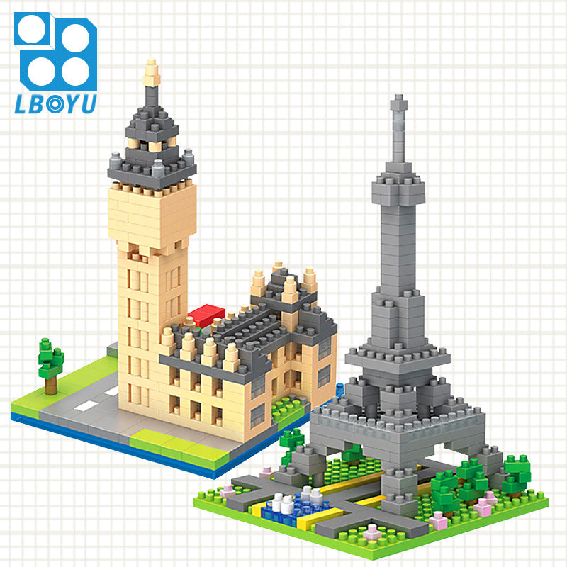 Micro Mini Diamond Building Blocks Taj Mahal & Eiffel Tower Set – DIY Architecture Model Kit, Educational Construction Toy Gift for Kids & Adults