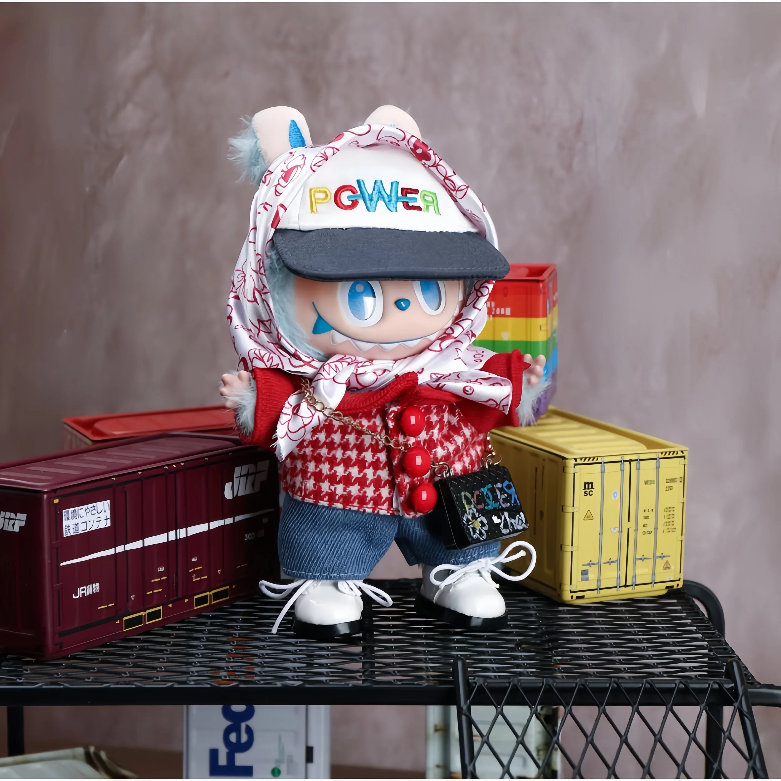 Labubu Doll Costume GD Same Set – 6-Piece G-Dragon Concert Style Outfit for 17cm Dolls - INNZEA OFFICIAL