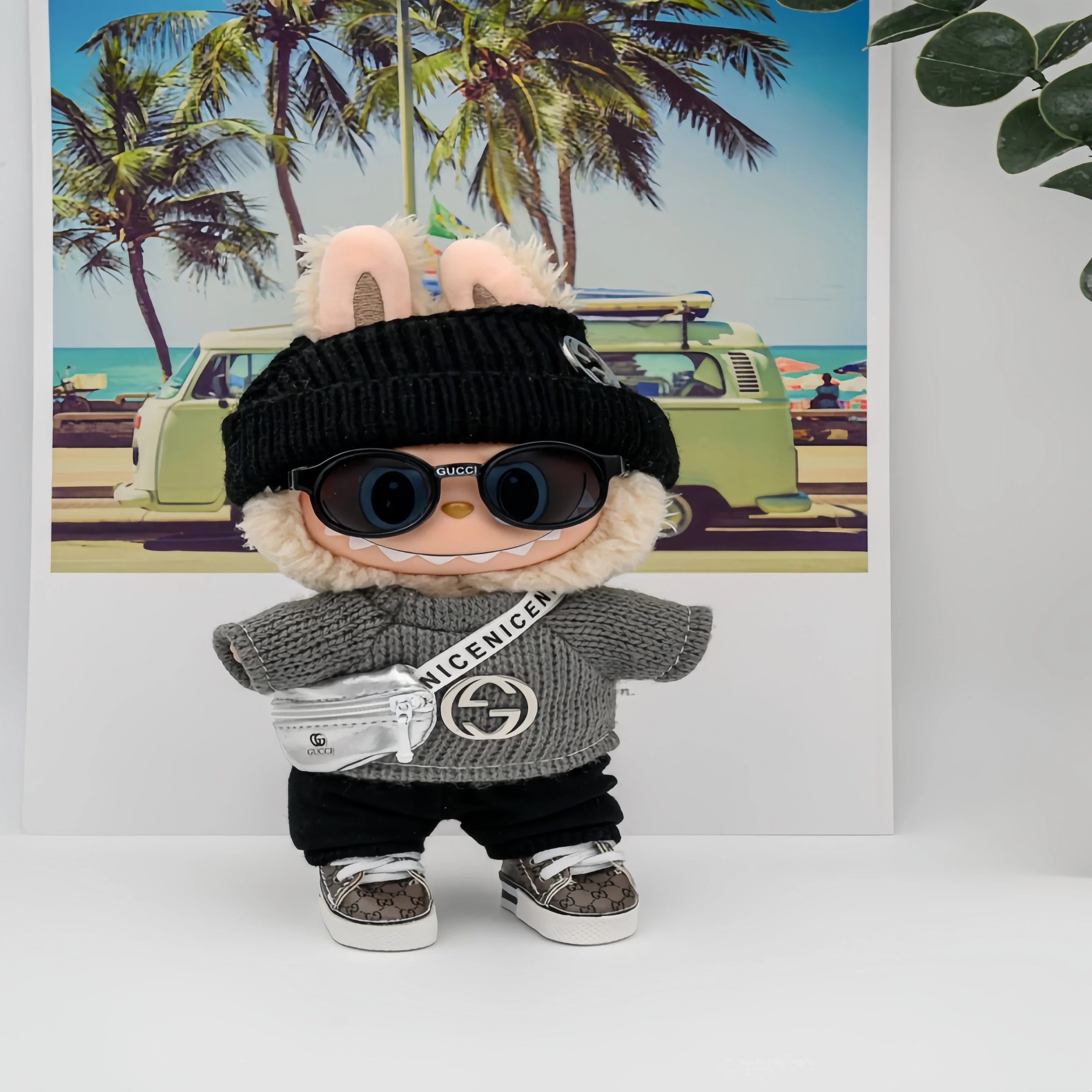 Pop Mart 17cm Labubu Doll Clothes – Handmade Trendy Streetwear Fashion Outfit 6-Piece Set – Fits Gen 1/2/3 (Clothes Only, Doll Not Included)-15 - INNZEA OFFICIAL