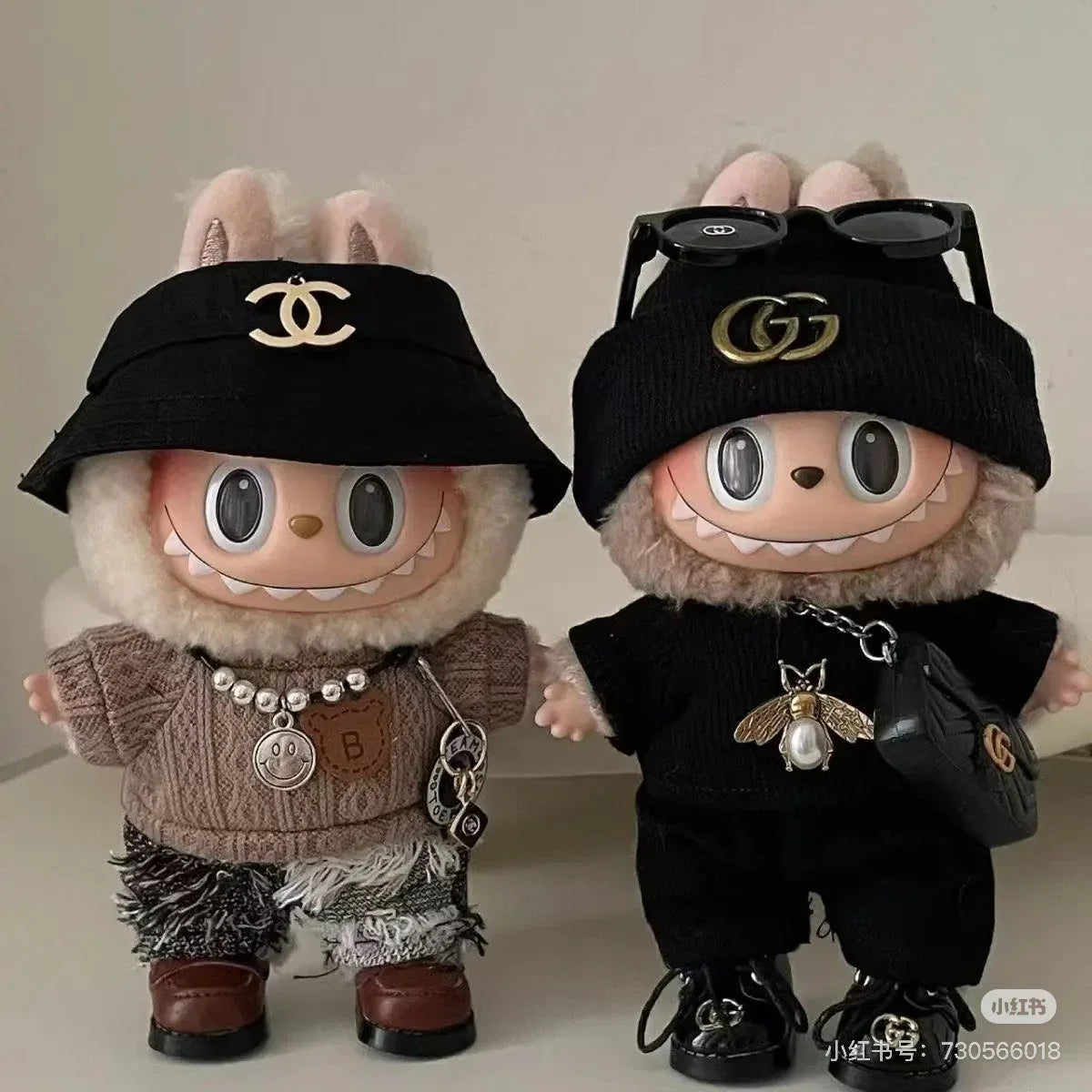 Pop Mart 17cm Labubu Doll Clothes – Designer-Inspired “Chanel” Style Outfit 5/6-Piece Set – Fits Gen 1/2/3 (Doll Not Included)-07 - INNZEA OFFICIAL