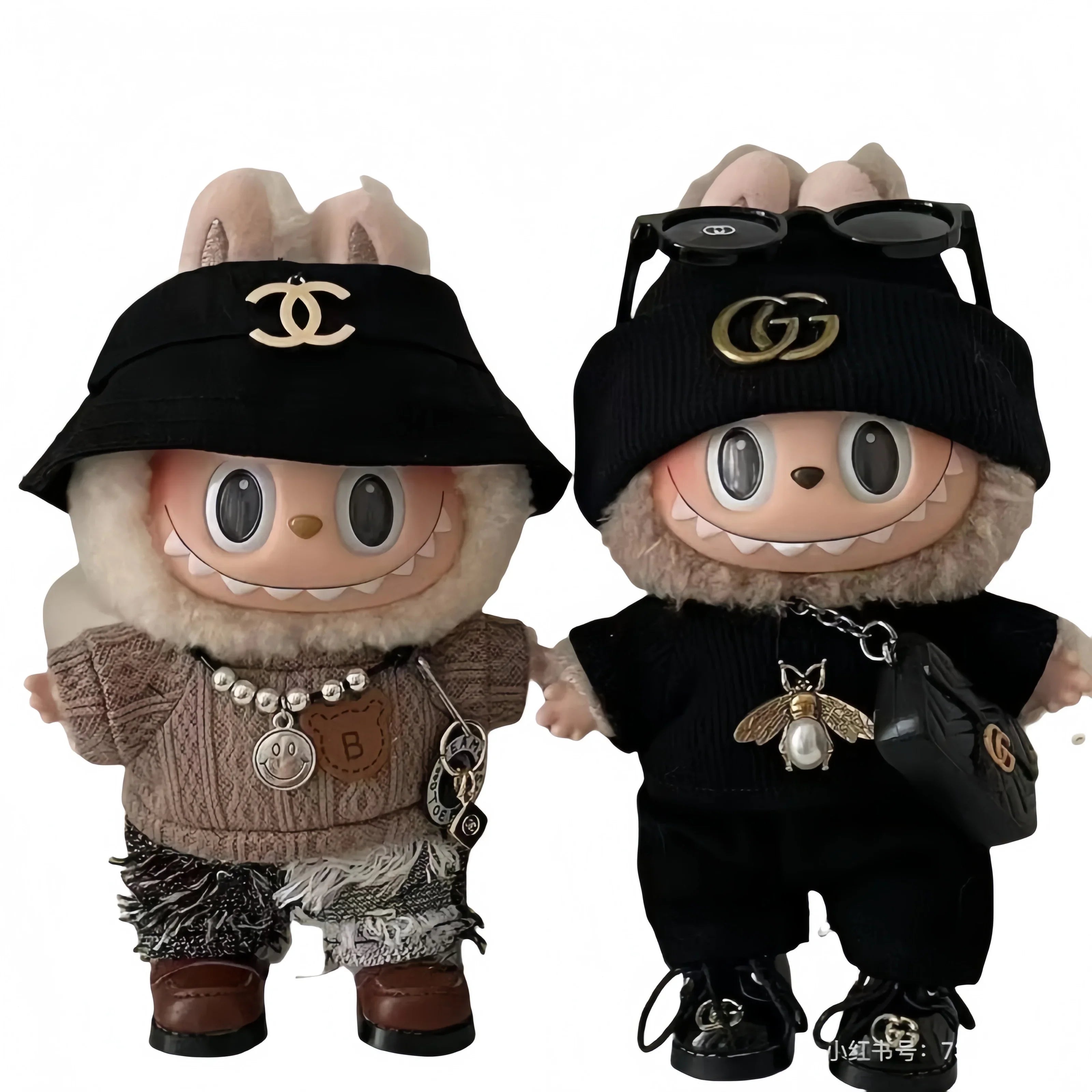 Pop Mart 17cm Labubu Doll Clothes – Designer-Inspired “Chanel” Style Outfit 5/6-Piece Set – Fits Gen 1/2/3 (Doll Not Included)-07 - INNZEA OFFICIAL