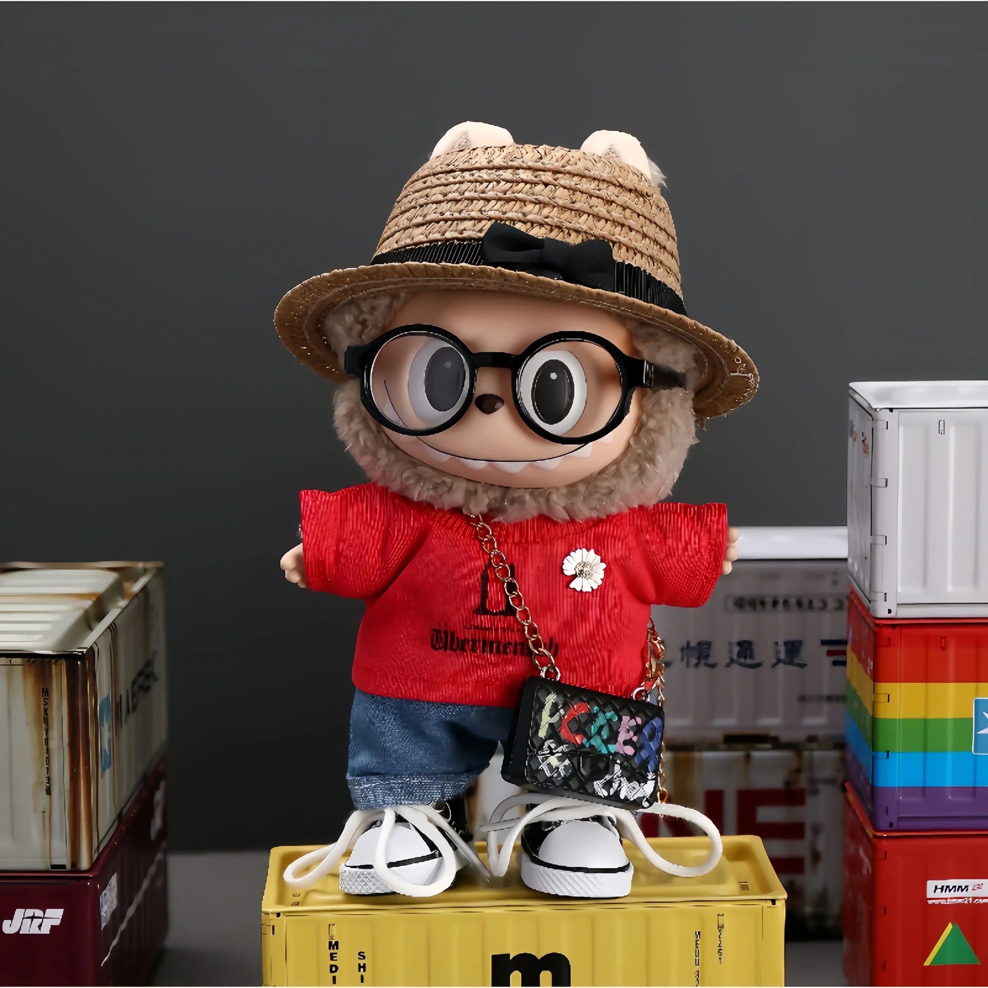 Pop Mart Labubu 1/2/3 Gen Doll Clothes Straw Hat 6-Piece Set GD Edition (Clothes Only) - INNZEA OFFICIAL