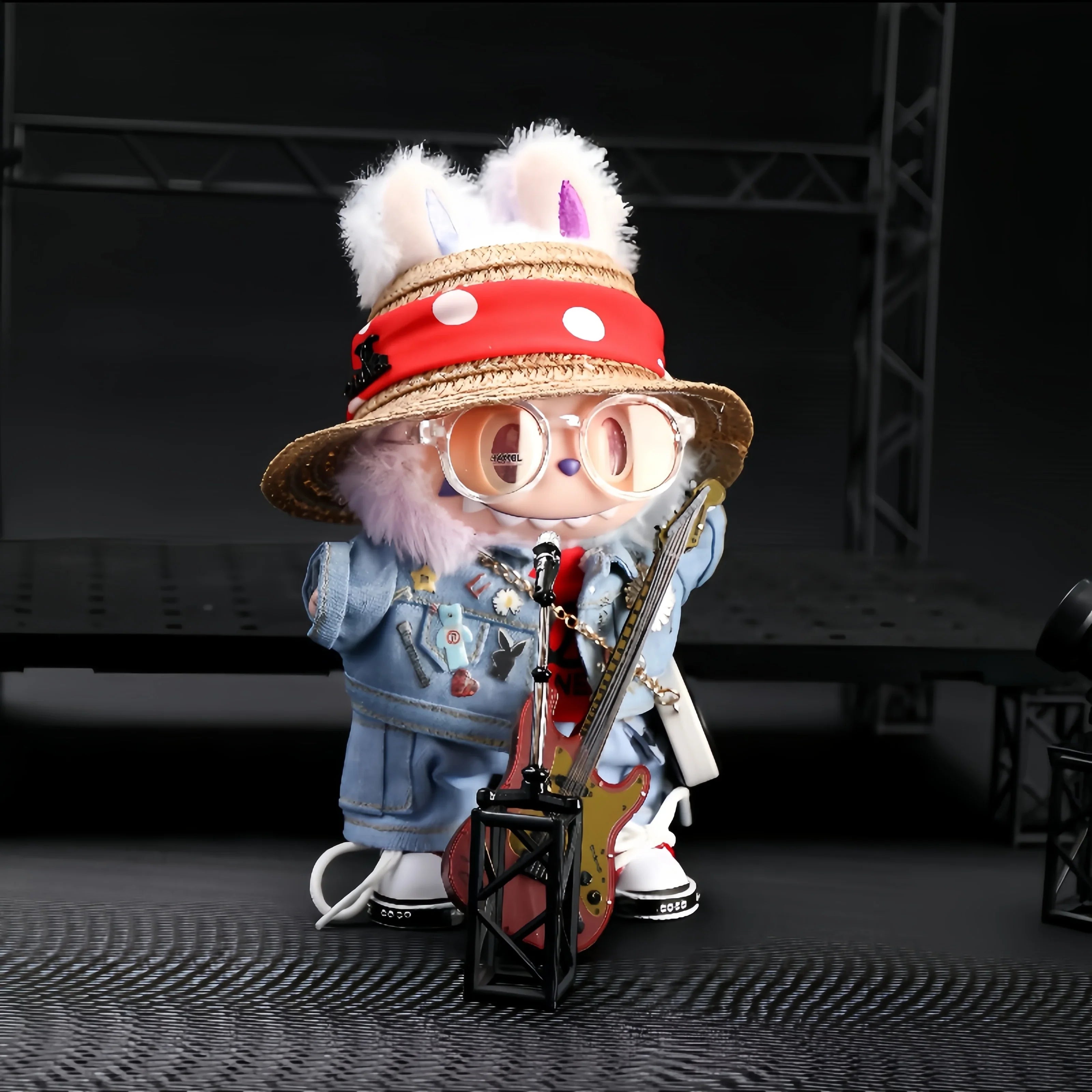 Pop Mart Labubu 1/2/3 Gen Doll Clothes GD Concert Style Denim 6-Piece Set (Clothes Only) - INNZEA OFFICIAL