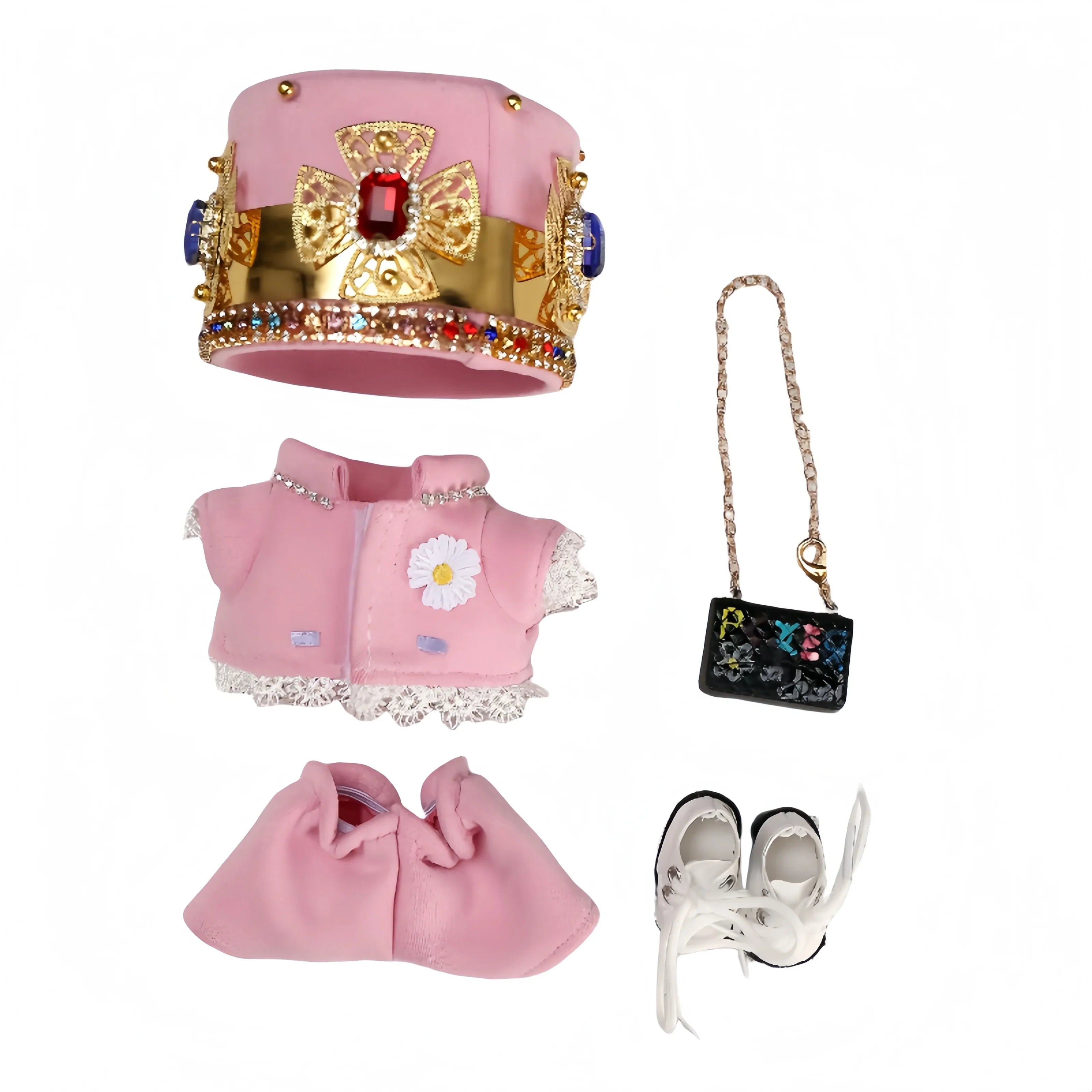 Pop Mart Labubu 1/2/3 Gen Doll Clothes GD Pink Concert Style 6-Piece Set (Clothes Only) - INNZEA OFFICIAL