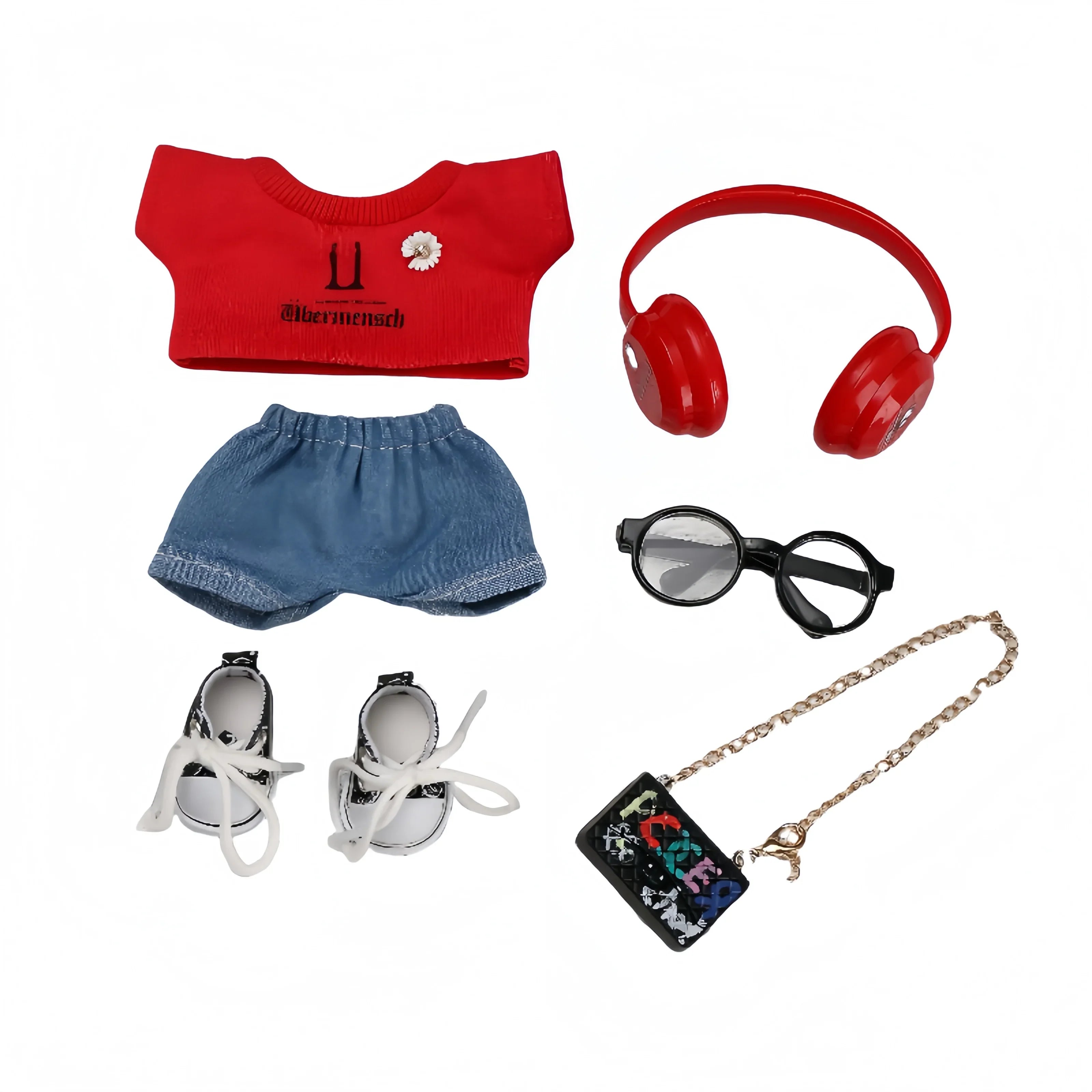 Pop Mart Labubu 1/2/3 Gen Doll Clothes Straw Hat 6-Piece Set GD Edition (Clothes Only) - INNZEA OFFICIAL