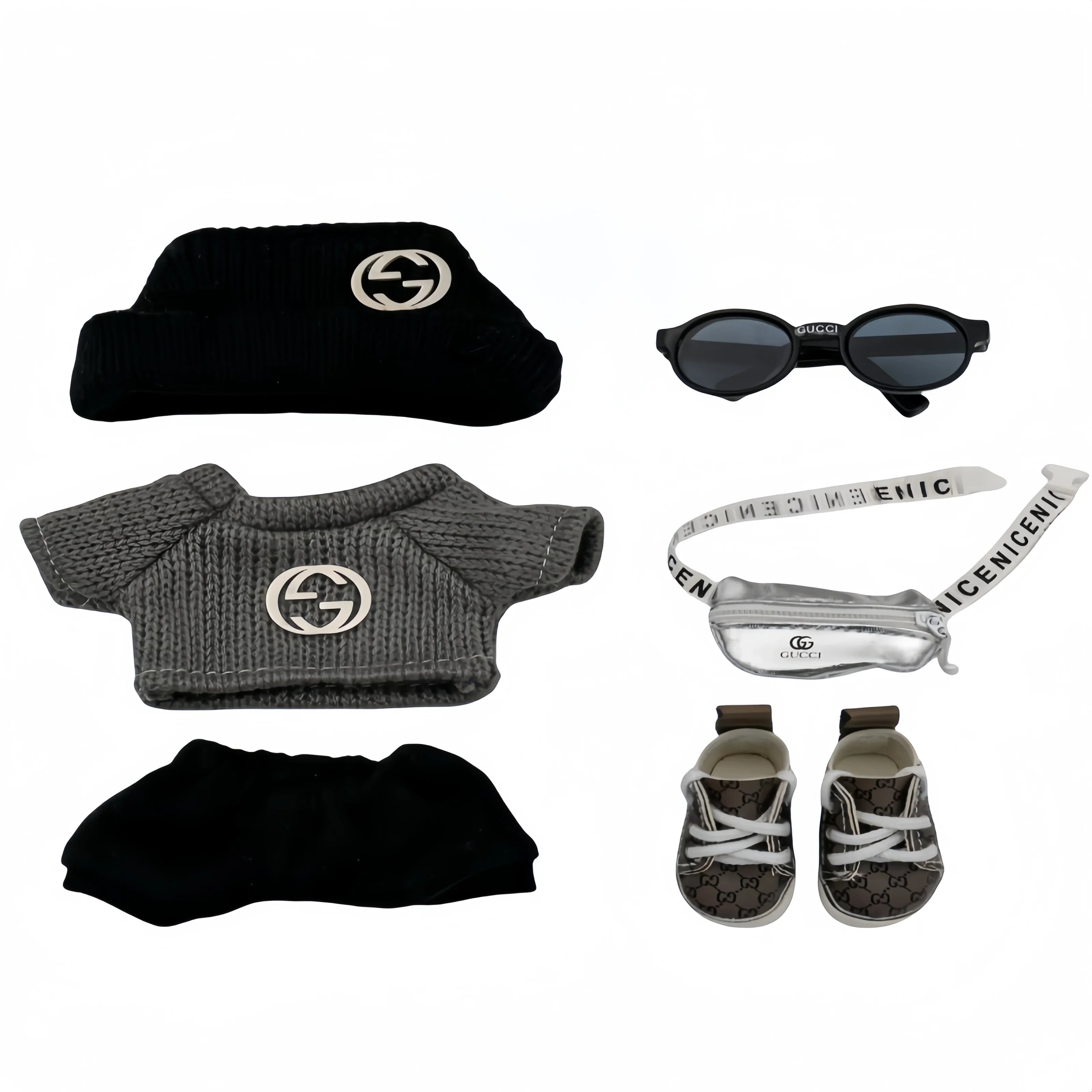 Pop Mart 17cm Labubu Doll Clothes – Handmade Trendy Streetwear Fashion Outfit 6-Piece Set – Fits Gen 1/2/3 (Clothes Only, Doll Not Included)-15 - INNZEA OFFICIAL