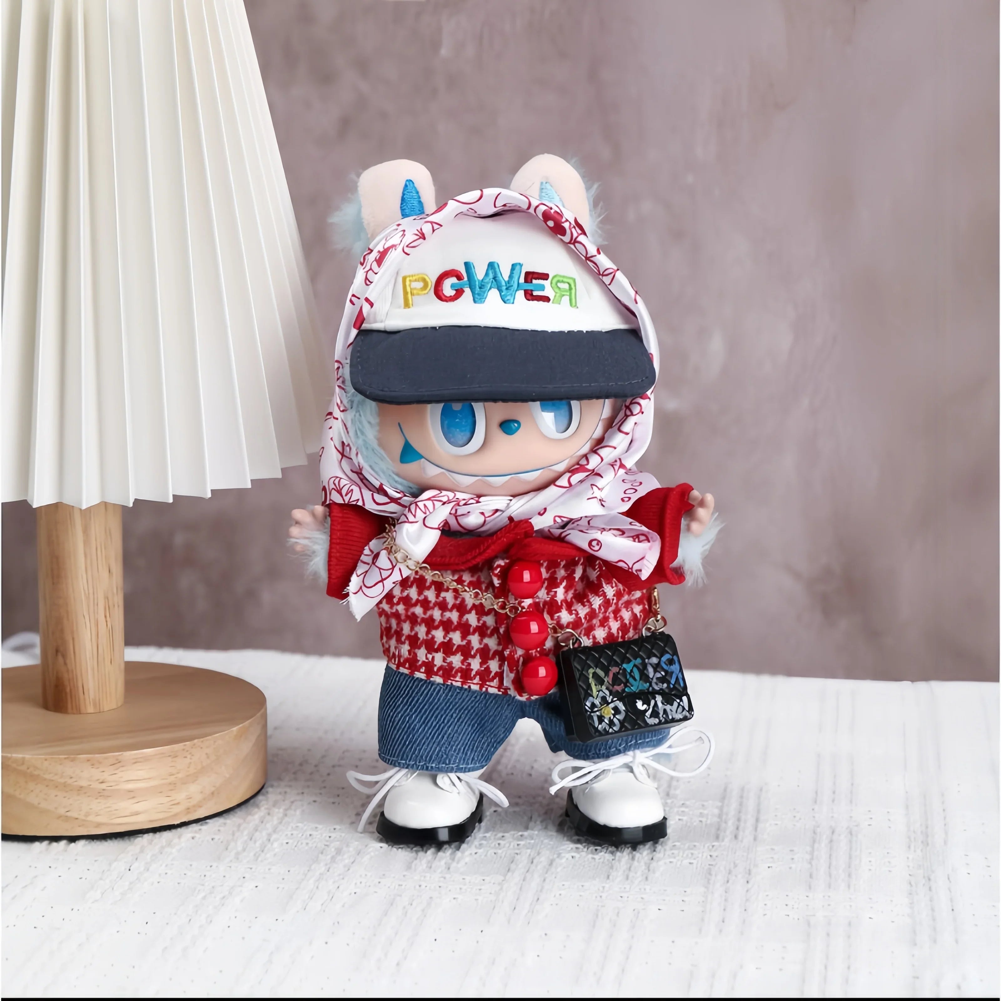 Labubu Doll Costume GD Same Set – 6-Piece G-Dragon Concert Style Outfit for 17cm Dolls - INNZEA OFFICIAL