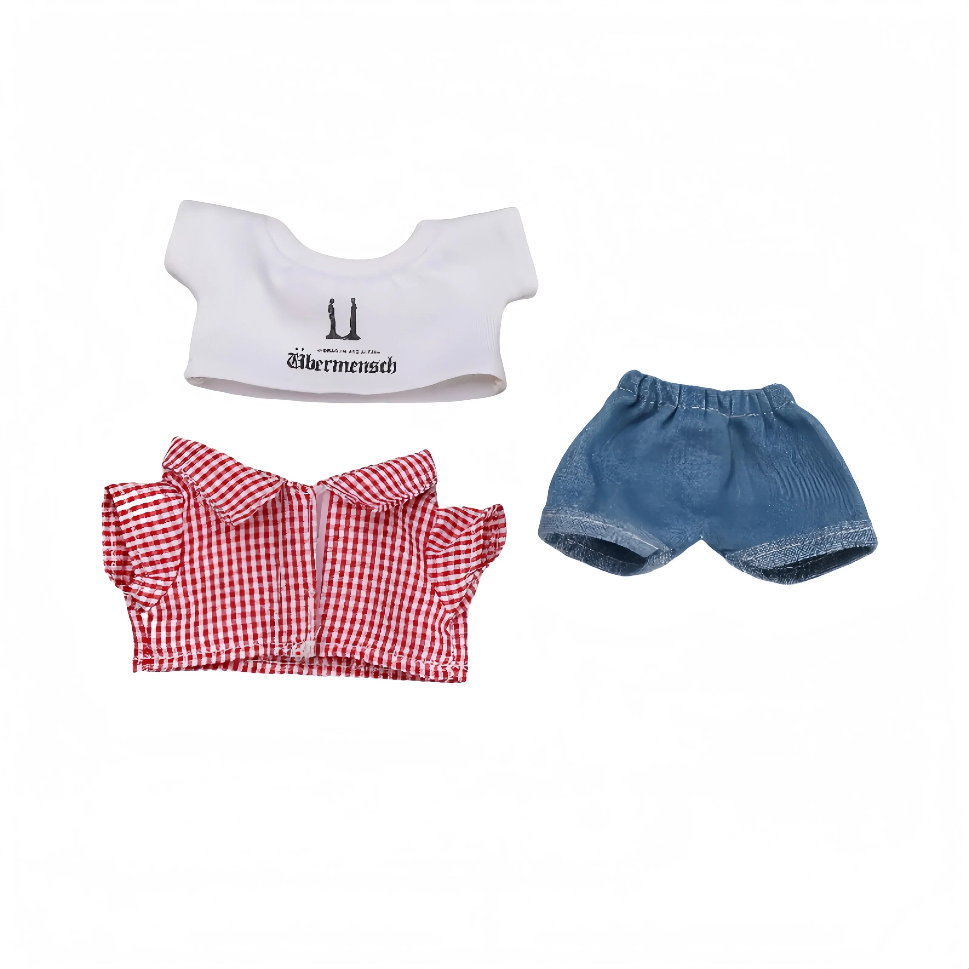 Pop Mart Labubu 1/2/3 Gen Doll Clothes GD Style White Headphones 5-Piece Streetwear Set (Clothes Only) - INNZEA OFFICIAL