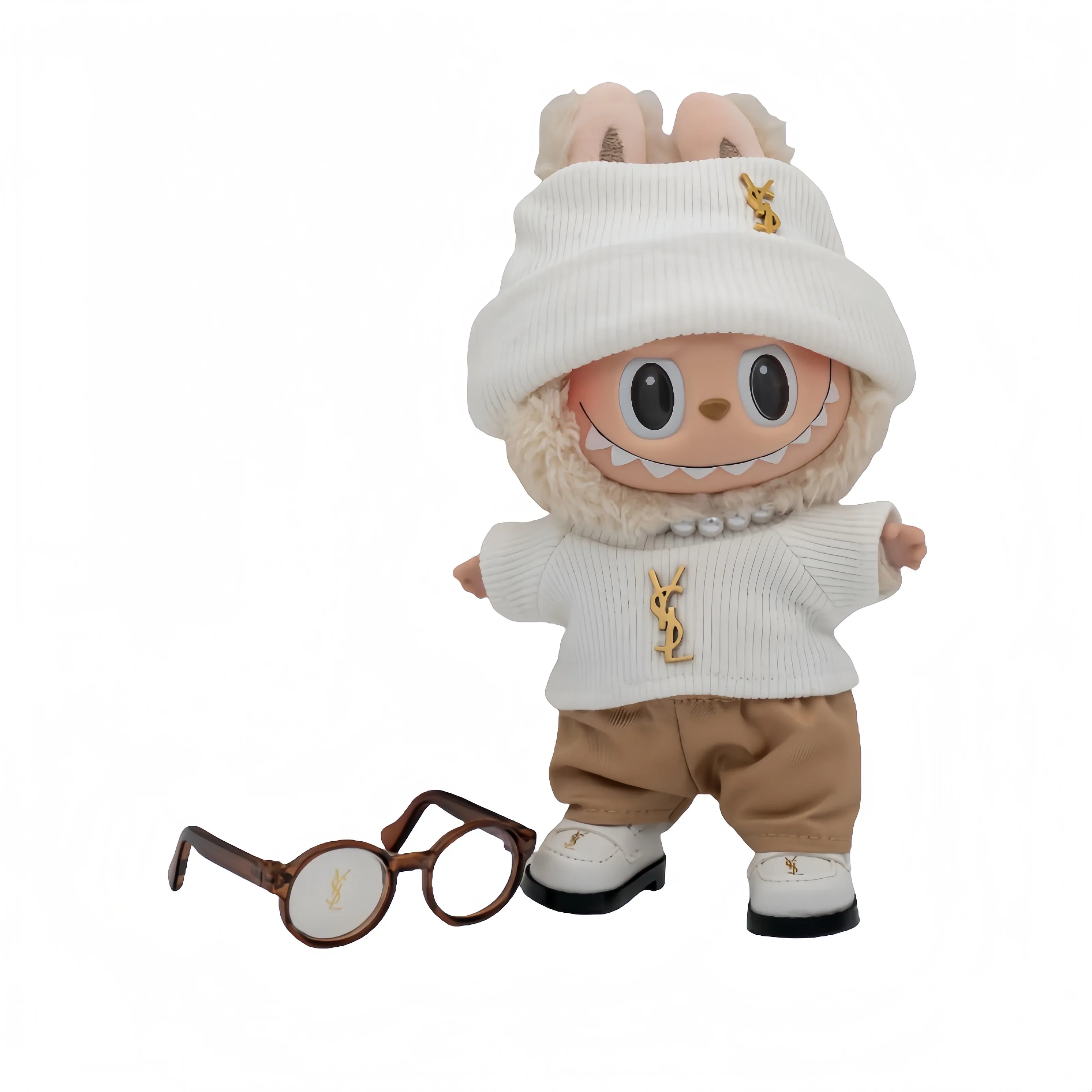 Pop Mart 17cm Labubu Doll Clothes – Handmade Trendy Streetwear Fashion Outfit 6-Piece Set – Fits Gen 1/2/3 (Clothes Only, Doll Not Included)-16 - INNZEA OFFICIAL