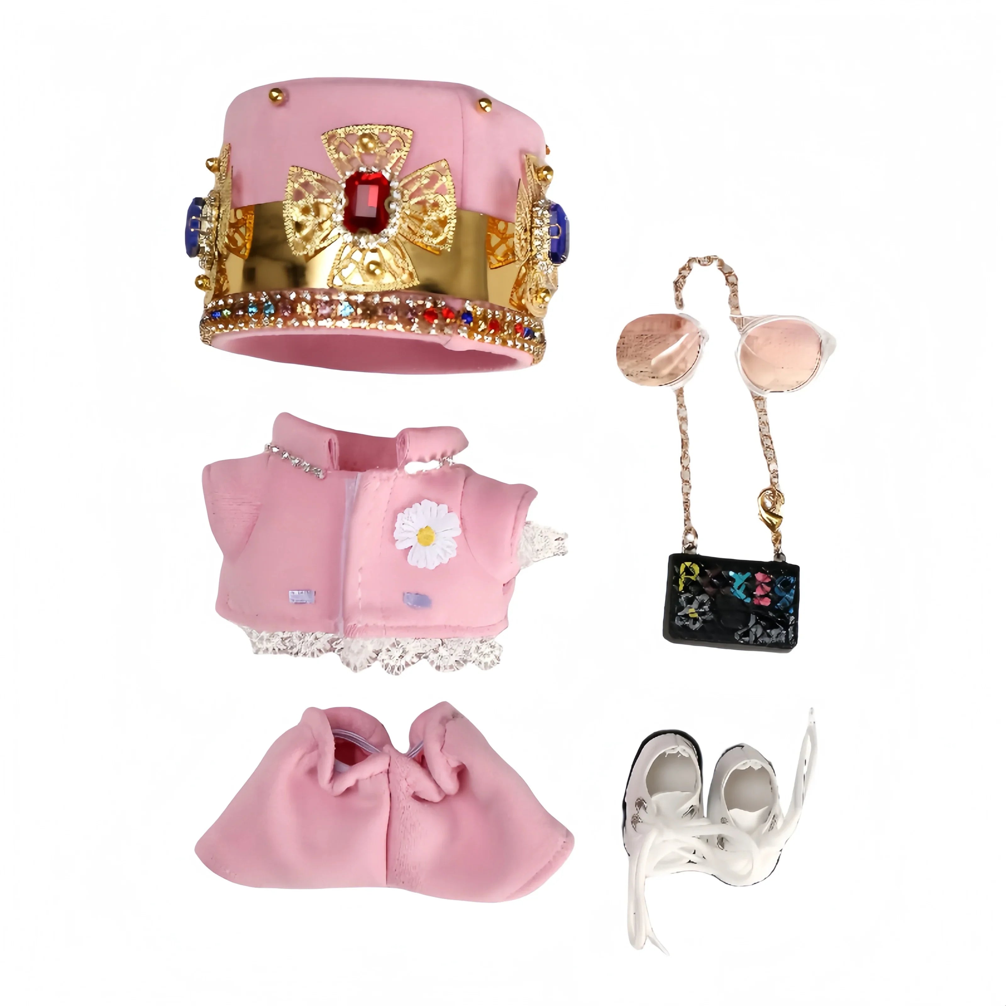 Pop Mart Labubu 1/2/3 Gen Doll Clothes GD Pink Concert Style 6-Piece Set (Clothes Only) - INNZEA OFFICIAL