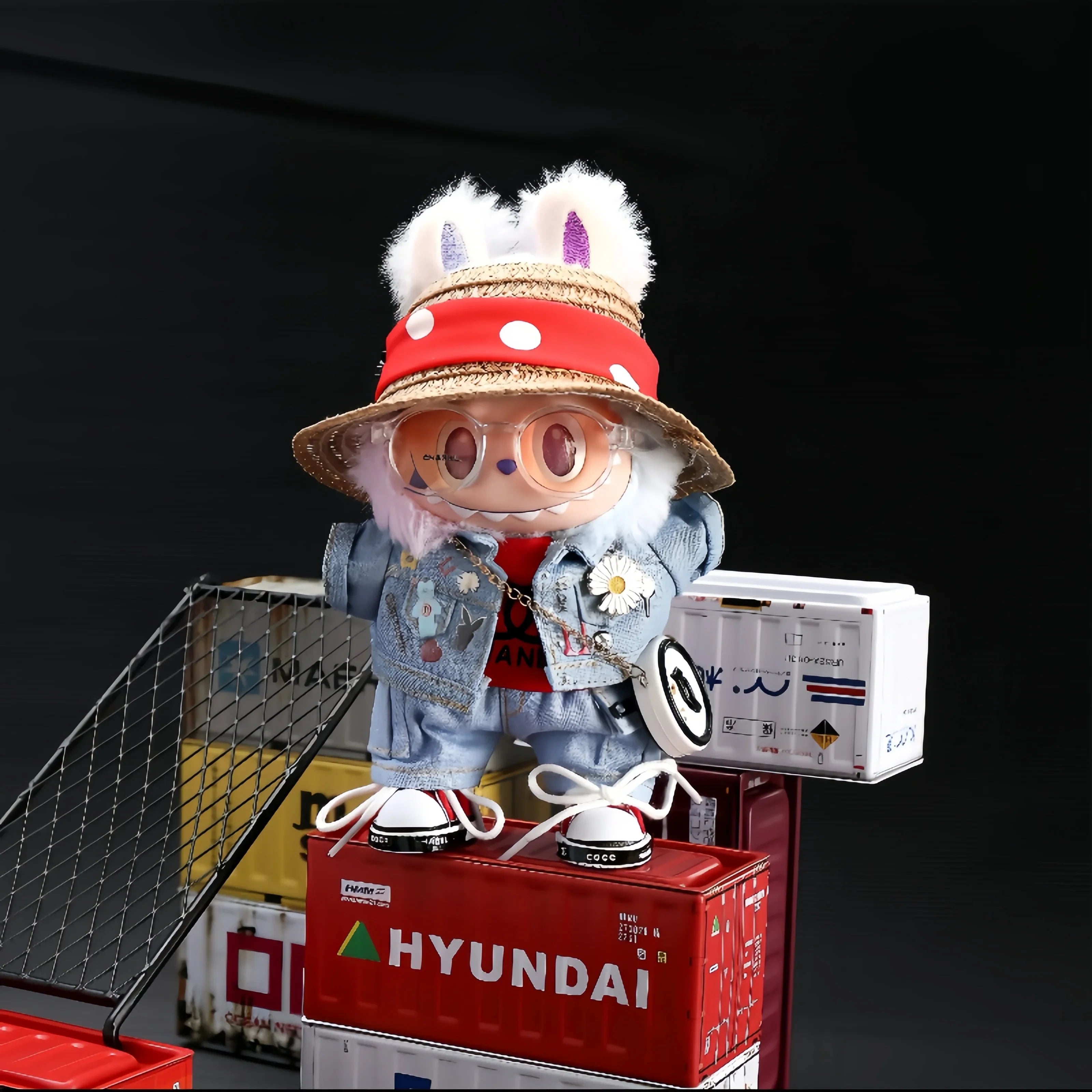 Pop Mart Labubu 1/2/3 Gen Doll Clothes GD Concert Style Denim 6-Piece Set (Clothes Only) - INNZEA OFFICIAL