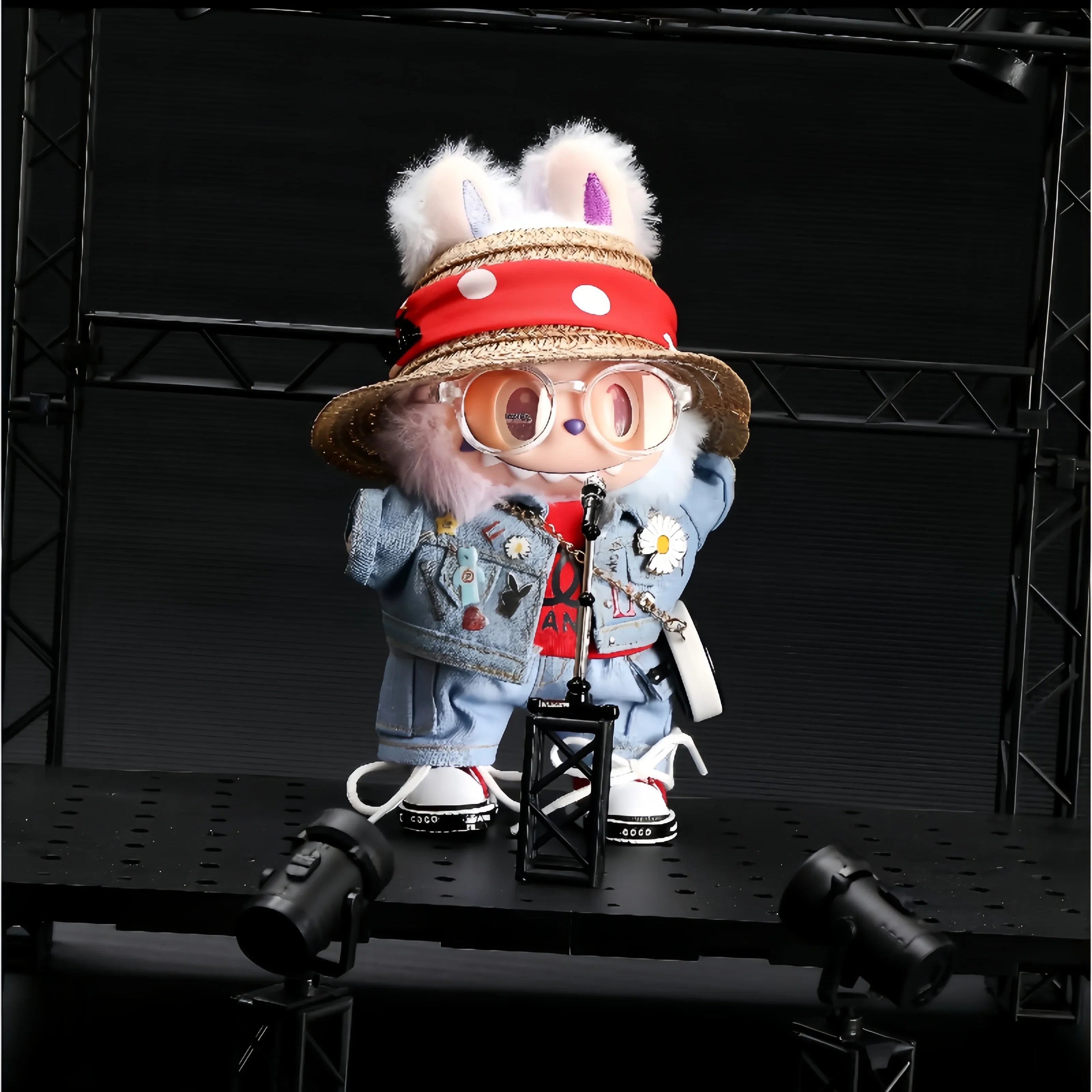 Pop Mart Labubu 1/2/3 Gen Doll Clothes GD Concert Style Denim 6-Piece Set (Clothes Only) - INNZEA OFFICIAL