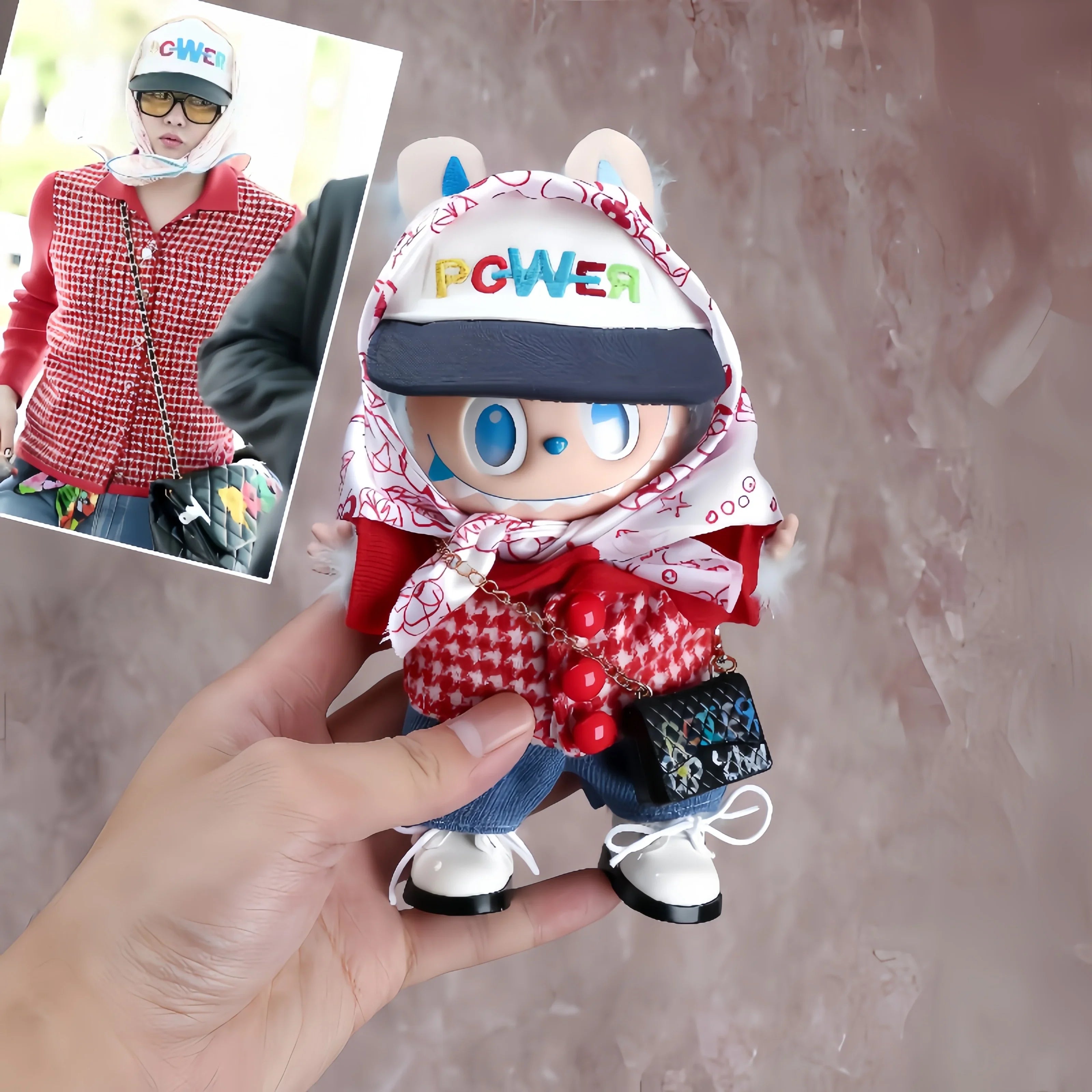 Labubu Doll Costume GD Same Set – 6-Piece G-Dragon Concert Style Outfit for 17cm Dolls - INNZEA OFFICIAL