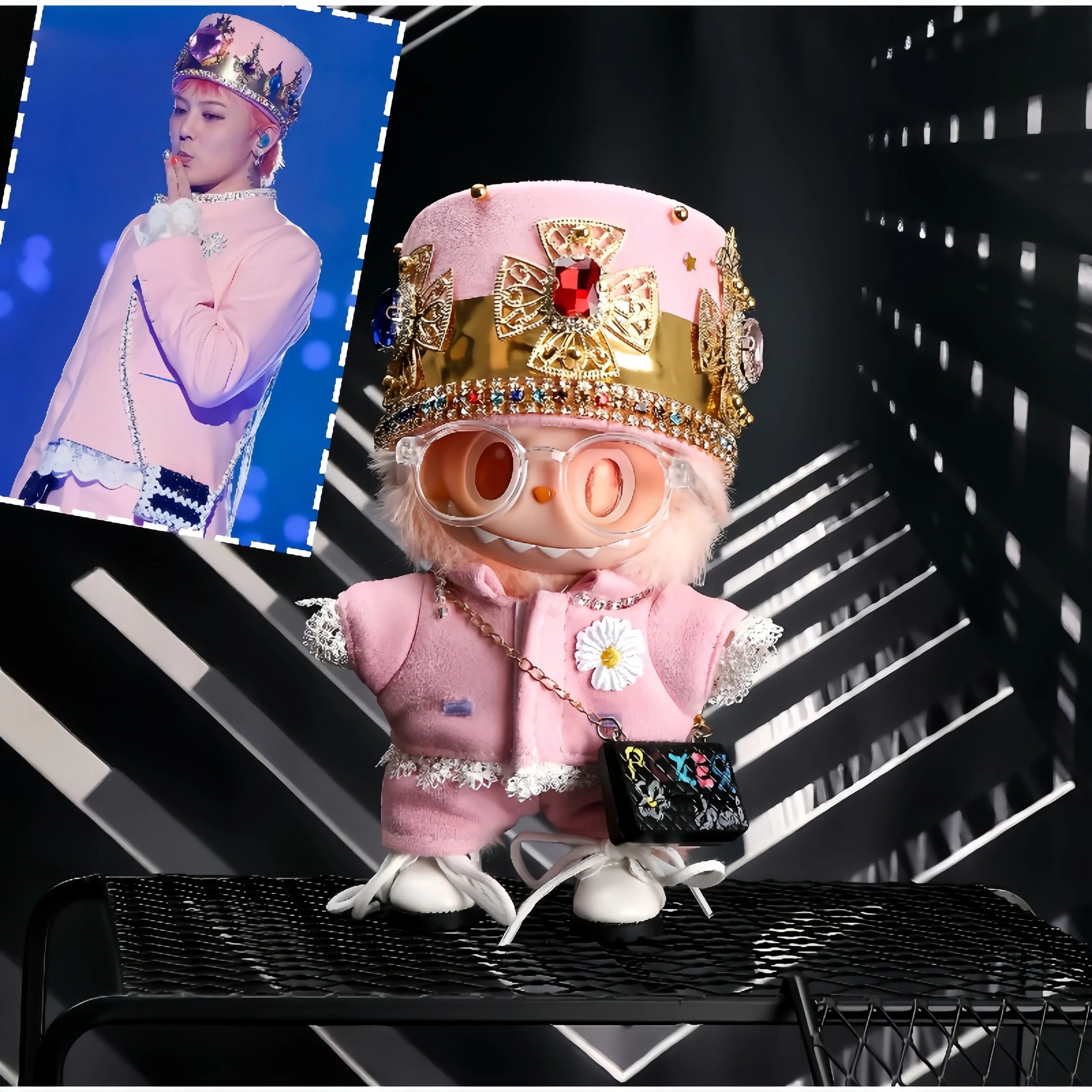 Pop Mart Labubu 1/2/3 Gen Doll Clothes GD Pink Concert Style 6-Piece Set (Clothes Only) - INNZEA OFFICIAL