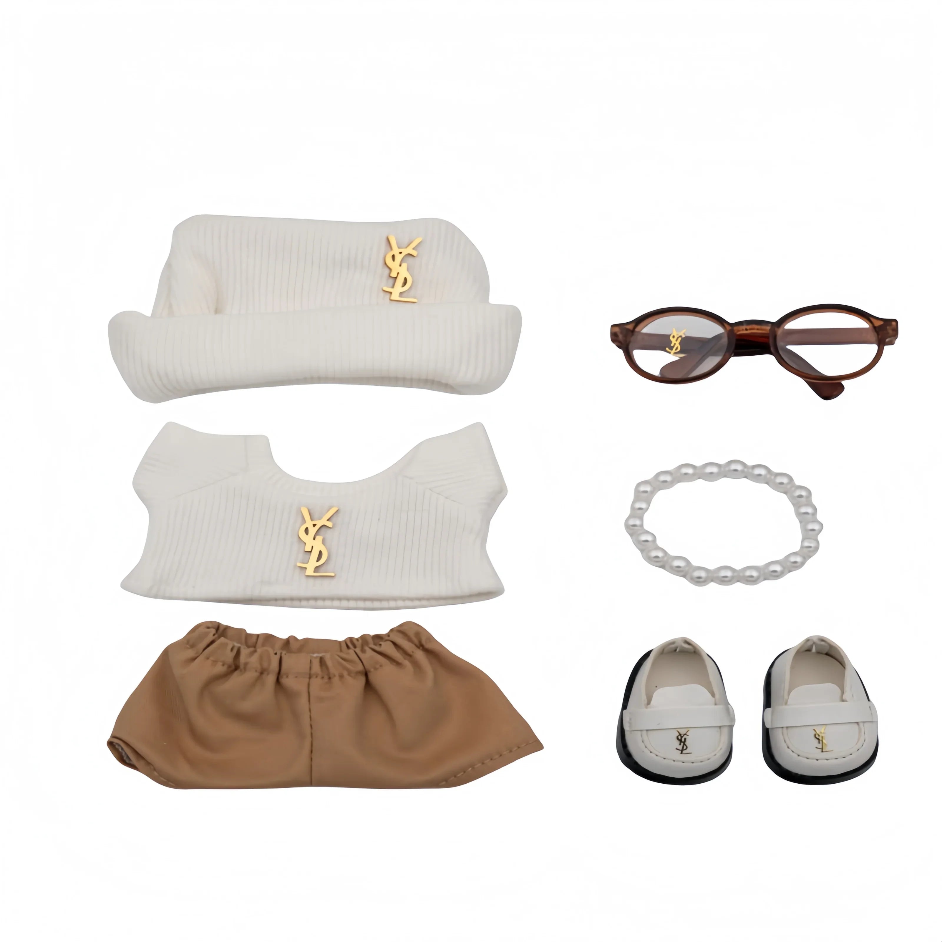Pop Mart 17cm Labubu Doll Clothes – Handmade Trendy Streetwear Fashion Outfit 6-Piece Set – Fits Gen 1/2/3 (Clothes Only, Doll Not Included)-16 - INNZEA OFFICIAL