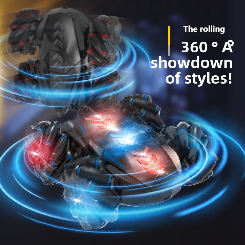 [Factory Direct] 2.4GHz Double-Sided RC Car – Stunt Flip Remote Control Car with LED Lights & Spray Effect 05