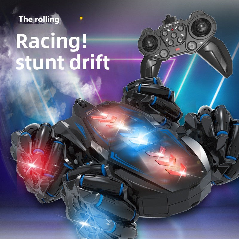 [Factory Direct] 2.4GHz Double-Sided RC Car – Stunt Flip Remote Control Car with LED Lights & Spray Effect 05