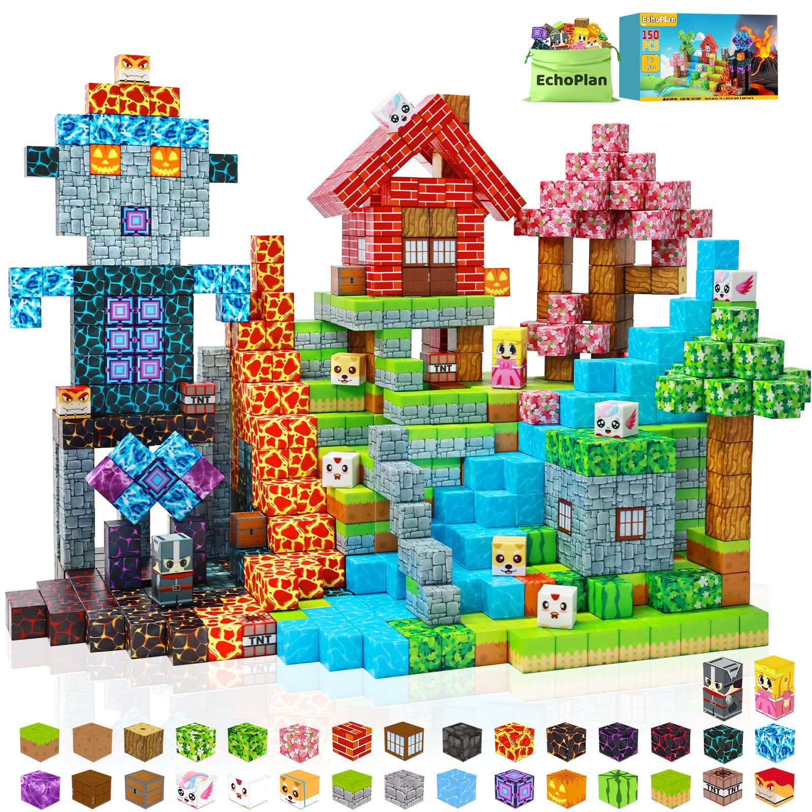 Magnetic Building Blocks Set for Kids – Creative Construction Toy, STEM Learning Magnet Tiles, Educational Puzzle Game for Boys & Girls, DIY Building World Kit