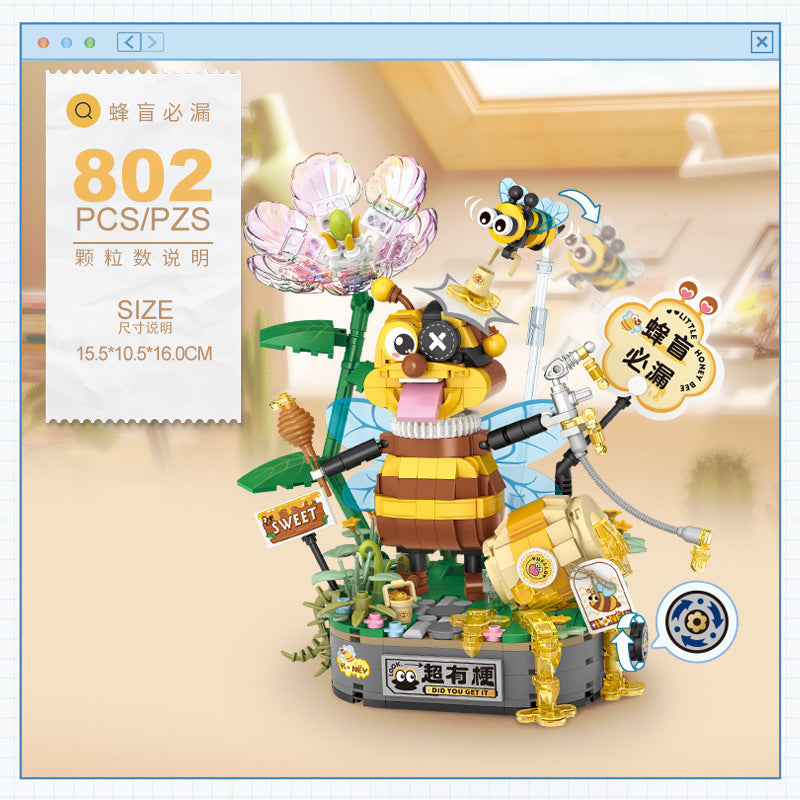 Mini Street Scene Building Blocks Set – Panda Architecture Model, Compatible with Small Bricks, DIY Educational Toy for Kids