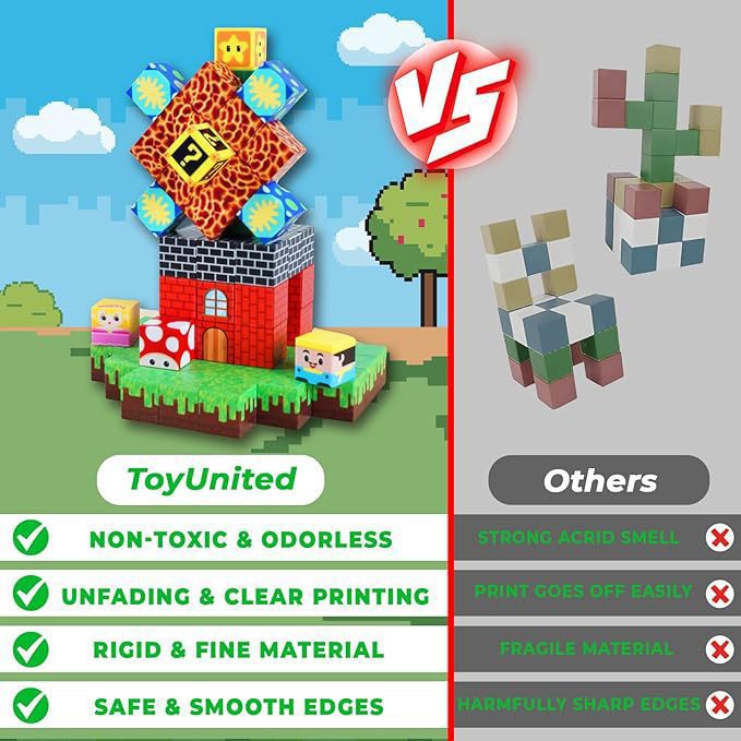 Magnetic Building Blocks Set for Kids – Creative Construction Toy, STEM Learning Magnet Tiles, Educational Puzzle Game for Boys & Girls, DIY Building World Kit