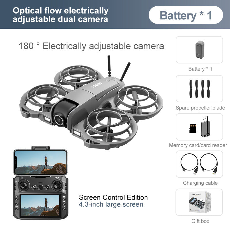 [Factory Direct Sales]26 RC Drone with 4.3'' Screen Controller – FPV Quadcopter with Optical Flow Positioning, HD Camera, Easy Control Drone for Beginners 01