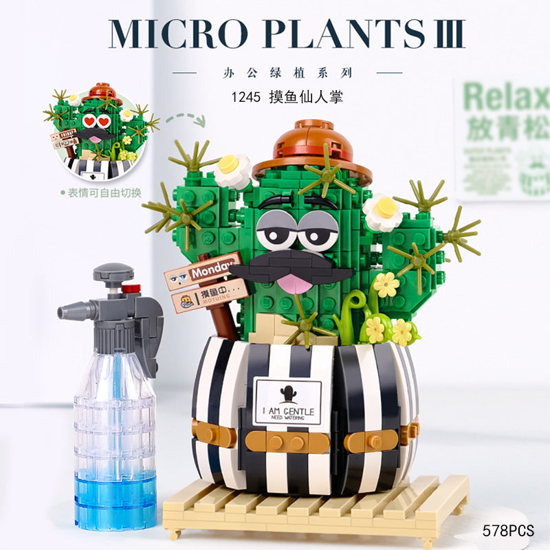 Mini Street Scene Building Blocks Set – Panda Architecture Model, Compatible with Small Bricks, DIY Educational Toy for Kids