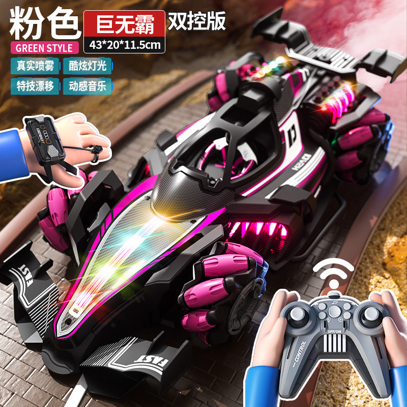 [Factory Direct] F1 Style Gesture Control RC Car with Spray – 2.4GHz 4WD Drift Stunt Racing Car for Kids 06