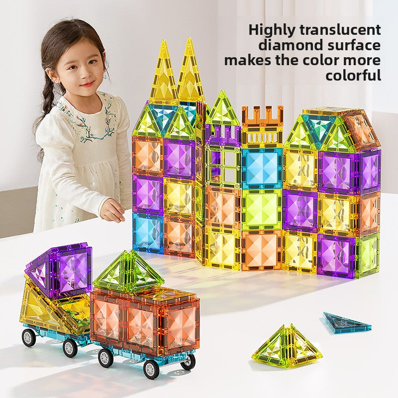 Color Window Magnetic Building Blocks Set for Kids – Creative DIY Construction Toy, Educational STEM Gift for Boys & Girls (59–229 PCS)