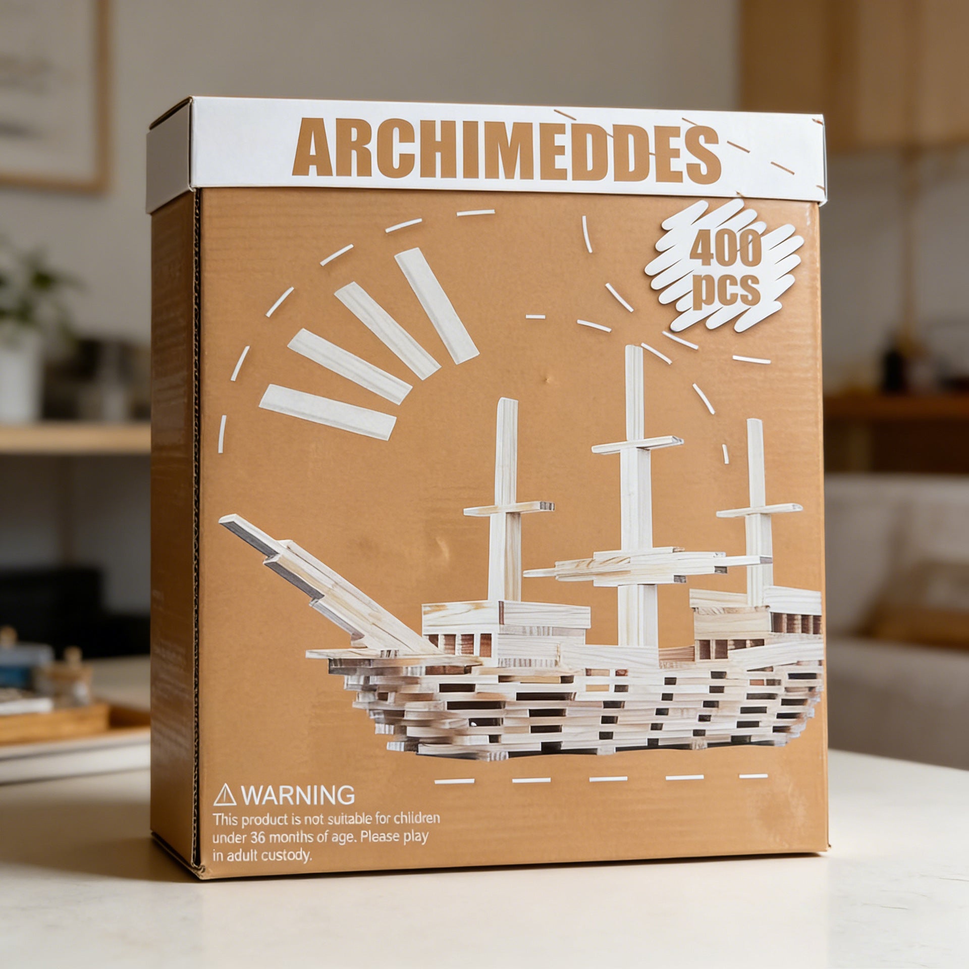 CECPC Archimedes Wooden Blocks – Montessori DIY Construction Set for Preschool, Educational Toy for Kids