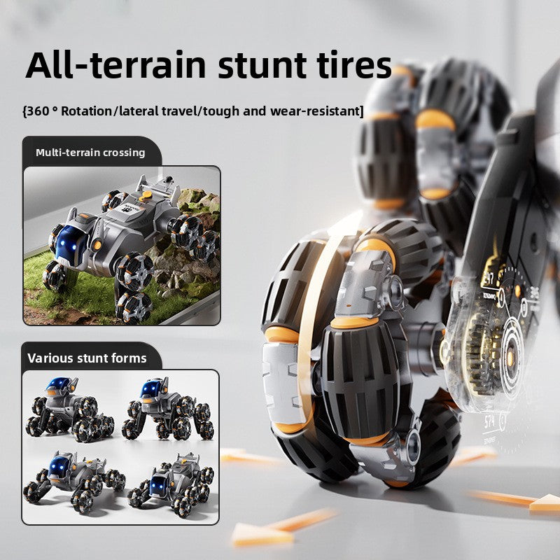 [Factory Direct] 2025 New RC Stunt Robot Dog Car – 8-Wheel Electric Remote Control Toy, Smart Tricks Vehicle for Kids, Perfect Birthday Gift 07