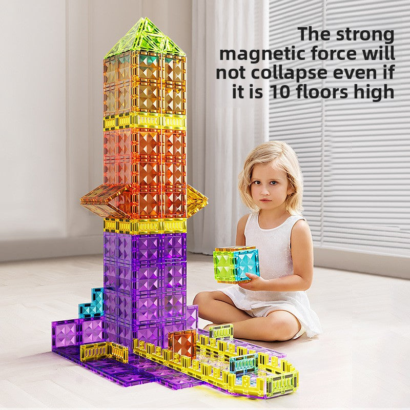 Color Window Magnetic Building Blocks Set for Kids – Creative DIY Construction Toy, Educational STEM Gift for Boys & Girls (59–229 PCS)