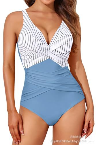 2026欧式女款欧美女式连体式修身连体泳衣聚拢复古褶皱