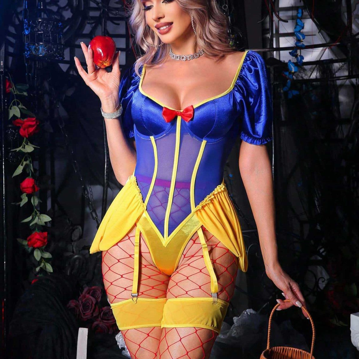 新款cosplay白雪公主情趣内衣套装动漫角色扮演演出服性感内衣