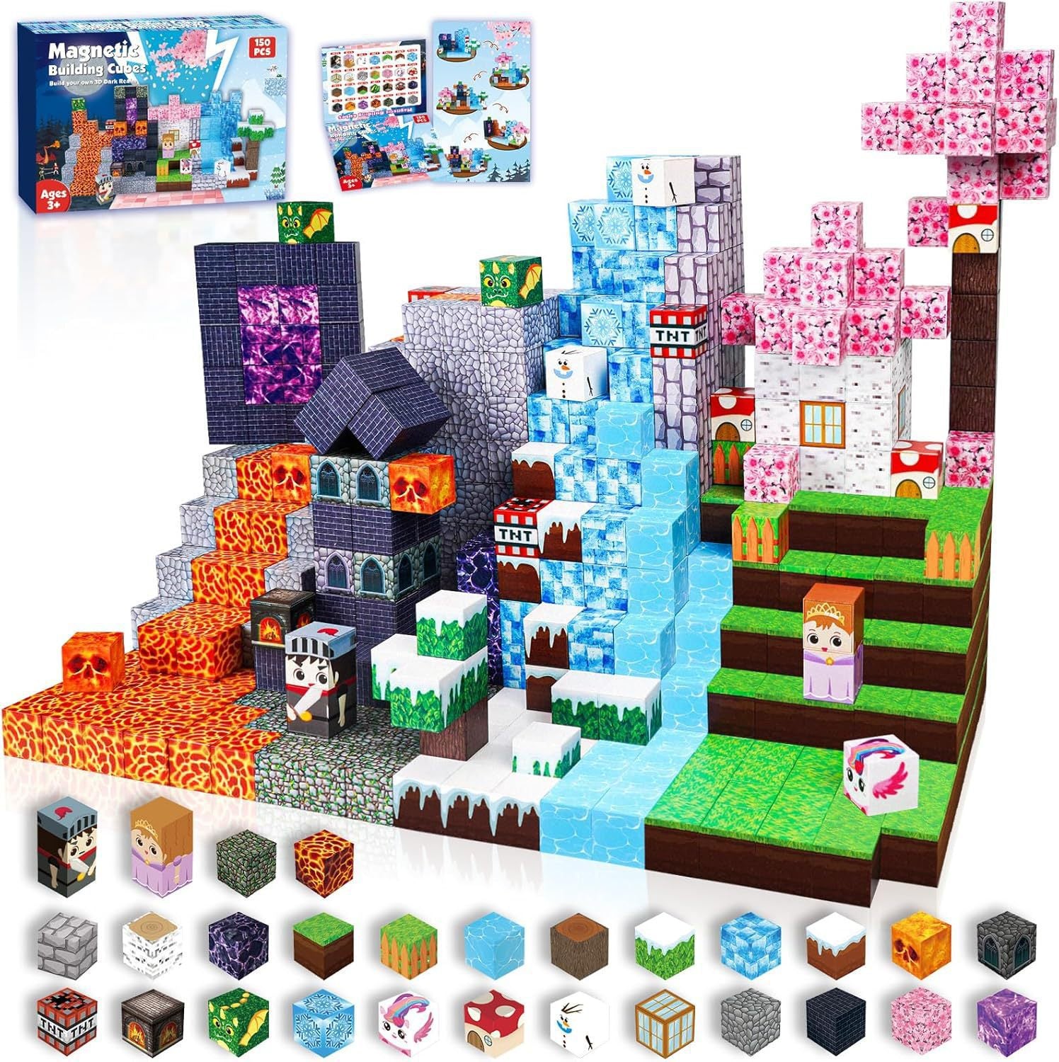 Magnetic Building Blocks Set for Kids – Creative Construction Toy, STEM Learning Magnet Tiles, Educational Puzzle Game for Boys & Girls, DIY Building World Kit