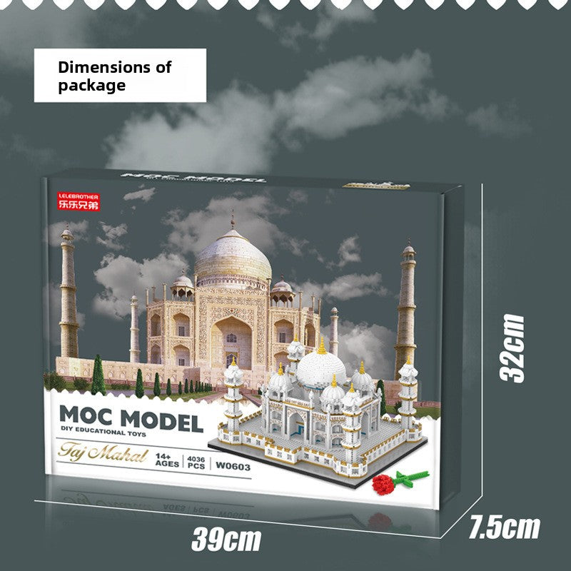 Taj Mahal Compatible LEGO-Style Castle Model – Micro Blocks DIY High-Difficulty Building Toy for Adults