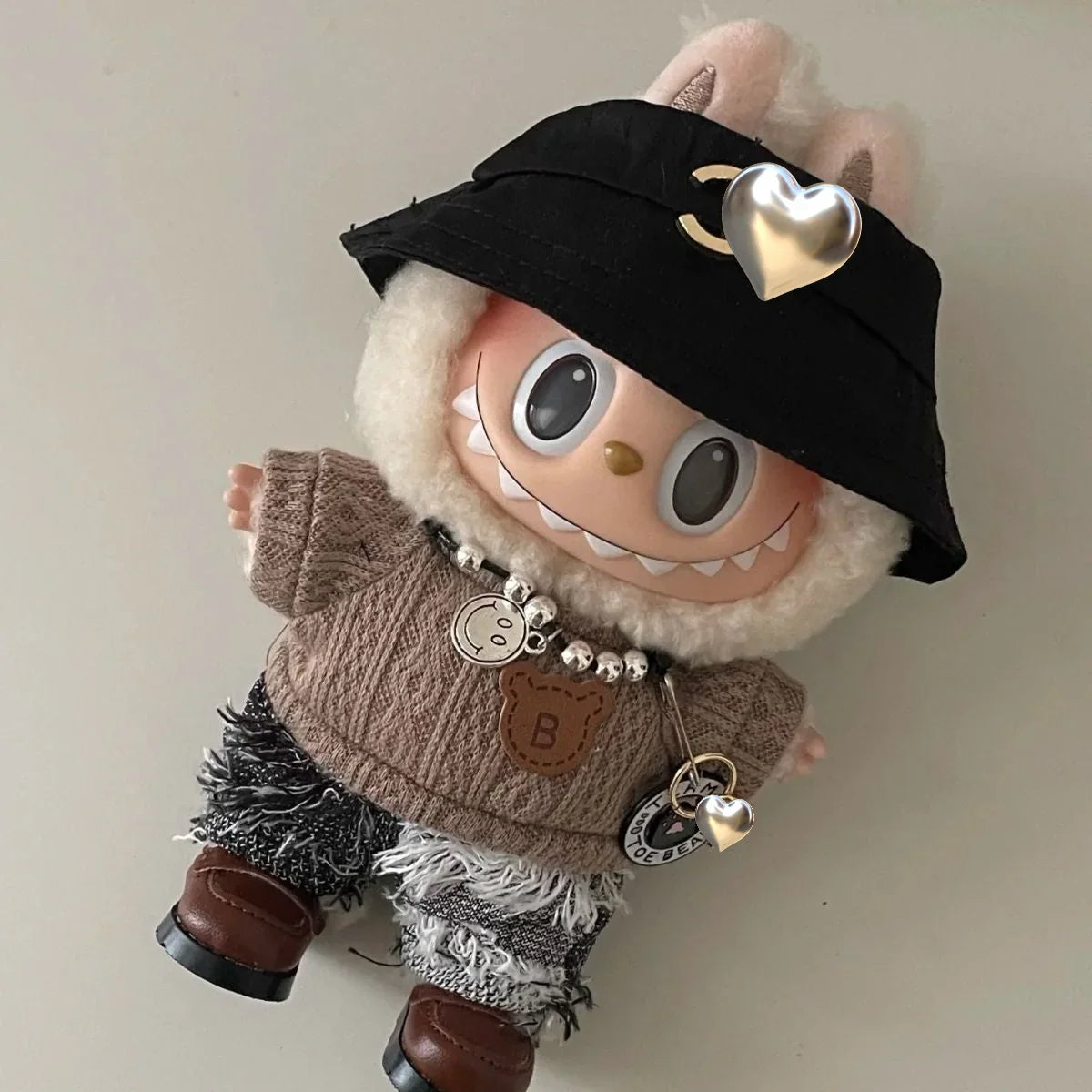 Pop Mart 17cm Labubu Doll Clothes – Designer-Inspired “Chanel” Style Outfit 5/6-Piece Set – Fits Gen 1/2/3 (Doll Not Included)-07 - INNZEA OFFICIAL