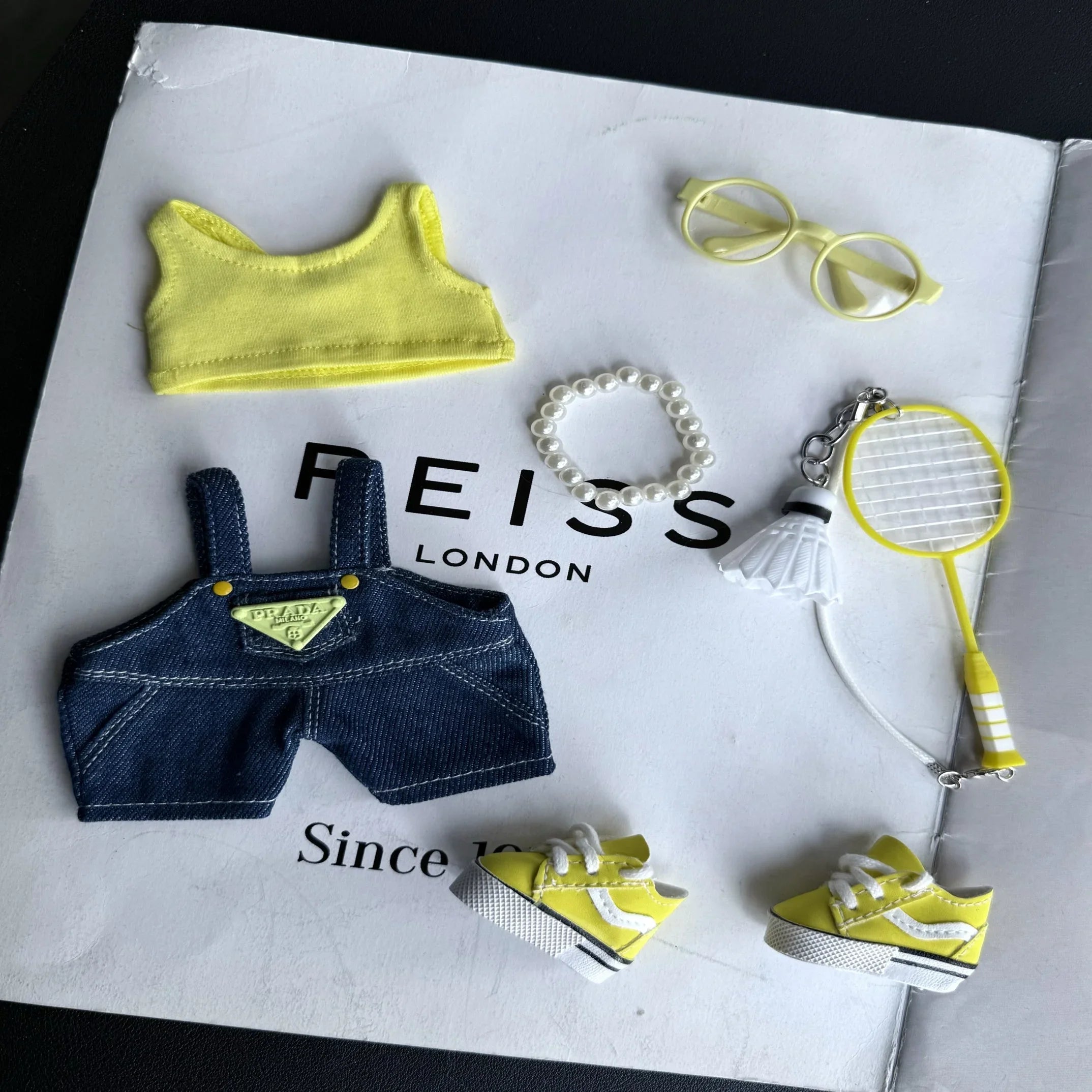 Pop Mart 17cm Labubu Doll Clothes – 2 Chic Styles Luxury Badminton Look (7/8-Piece Set) – Fits Gen 1/2/3 (Doll Not Included)-03 - INNZEA OFFICIAL