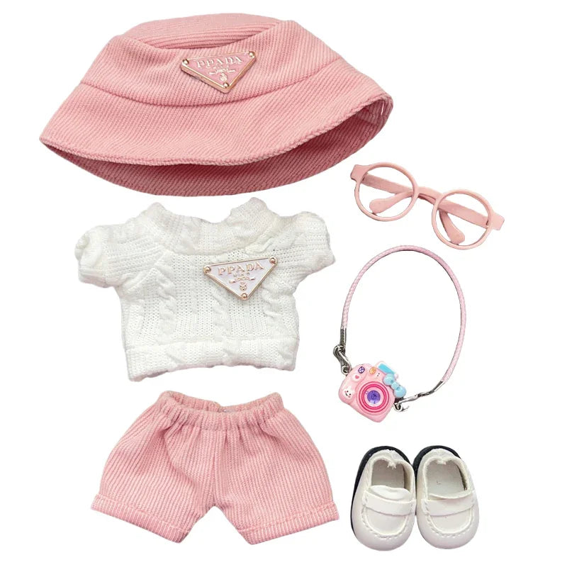 Pop Mart 17cm Labubu Doll Clothes – Urban Streetwear Look 6-Piece Set with Accessories – Fits Gen 1/2/3 (Clothes Only, Doll Not Included)-05 - INNZEA OFFICIAL