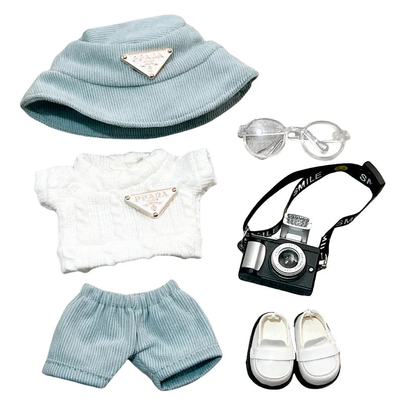 Pop Mart 17cm Labubu Doll Clothes – Urban Streetwear Look 6-Piece Set with Accessories – Fits Gen 1/2/3 (Clothes Only, Doll Not Included)-05 - INNZEA OFFICIAL