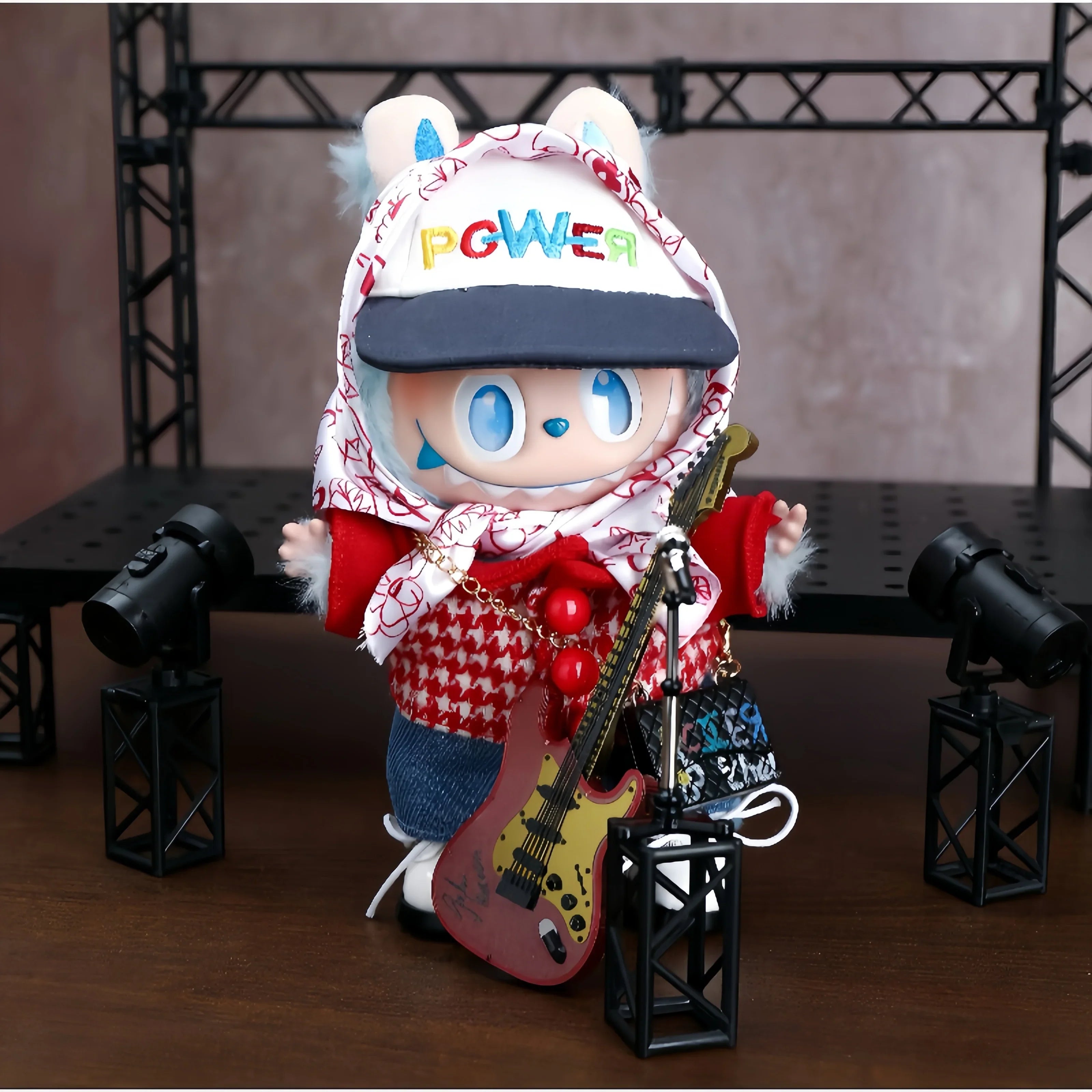 Labubu Doll Costume GD Same Set – 6-Piece G-Dragon Concert Style Outfit for 17cm Dolls - INNZEA OFFICIAL