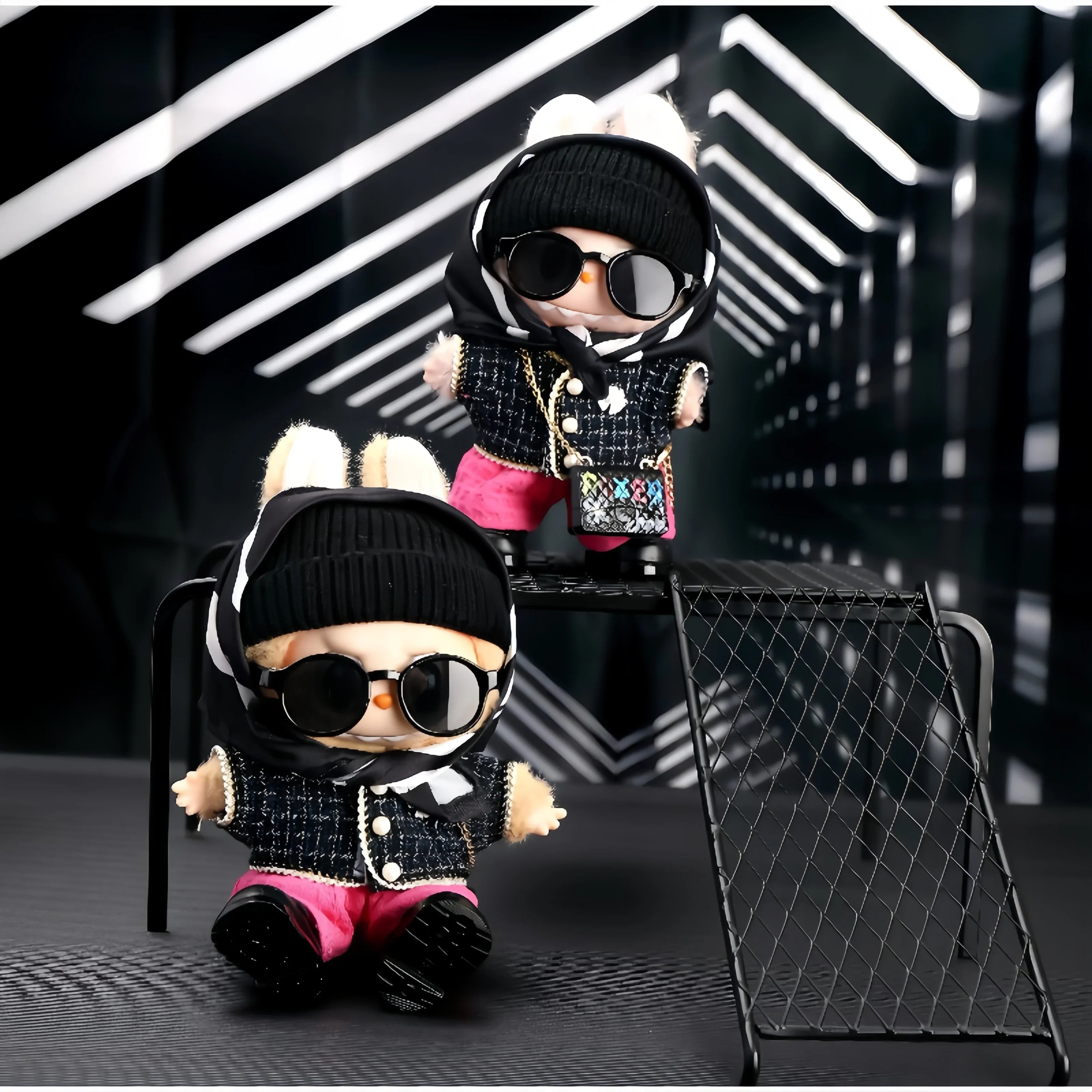 Pop Mart Labubu 1/2/3 Gen Doll Clothes Handmade Little Chanel Style 6-Piece Set (Clothes Only) - INNZEA OFFICIAL