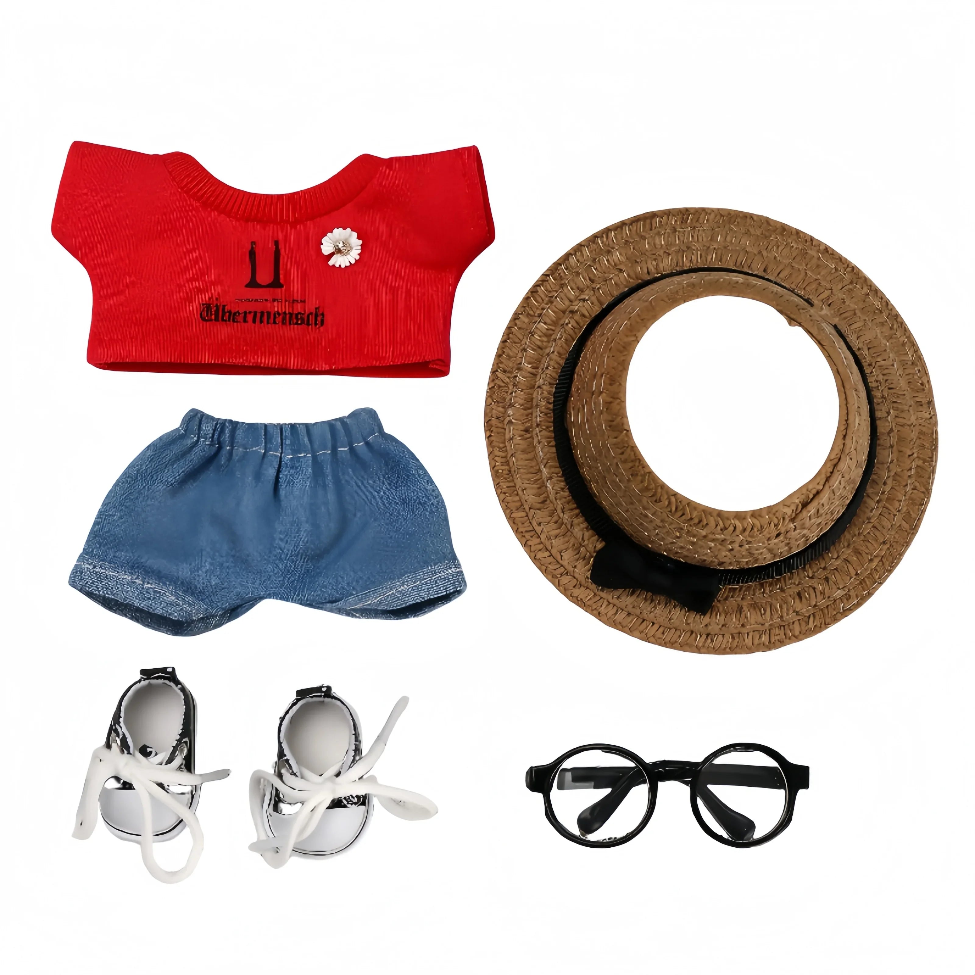 Pop Mart Labubu 1/2/3 Gen Doll Clothes Straw Hat 6-Piece Set GD Edition (Clothes Only) - INNZEA OFFICIAL