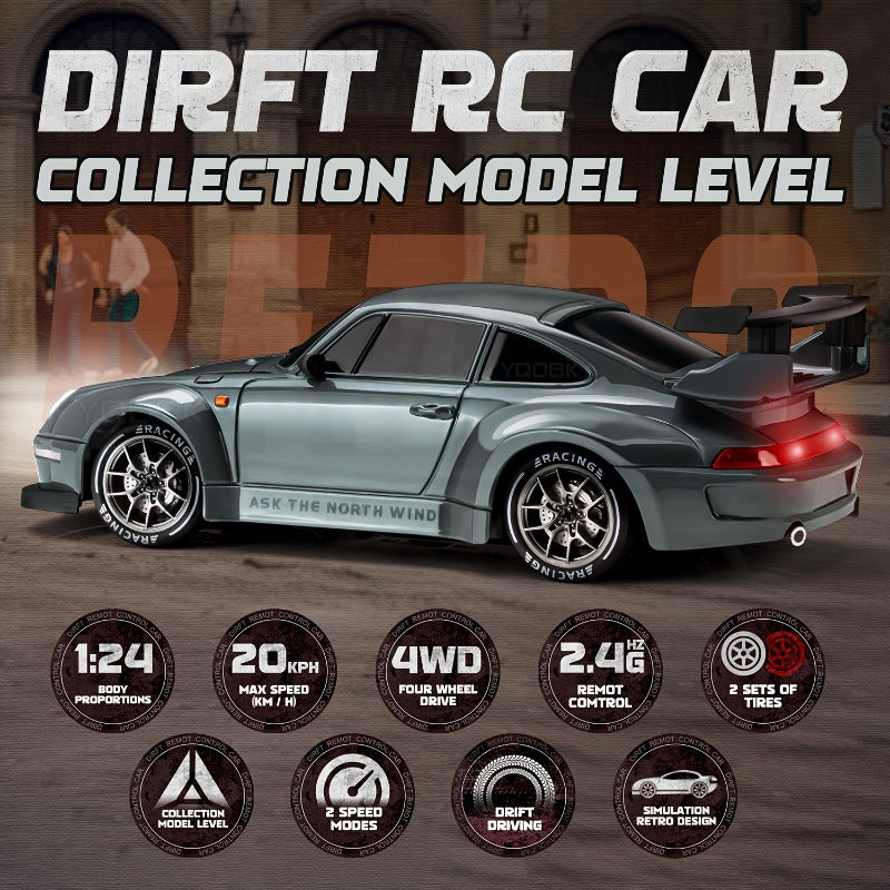 [Factory Direct]1:24 Drift RC Car – 2.4GHz High-Speed Racing Car with Drift Tires & LED Lights 03